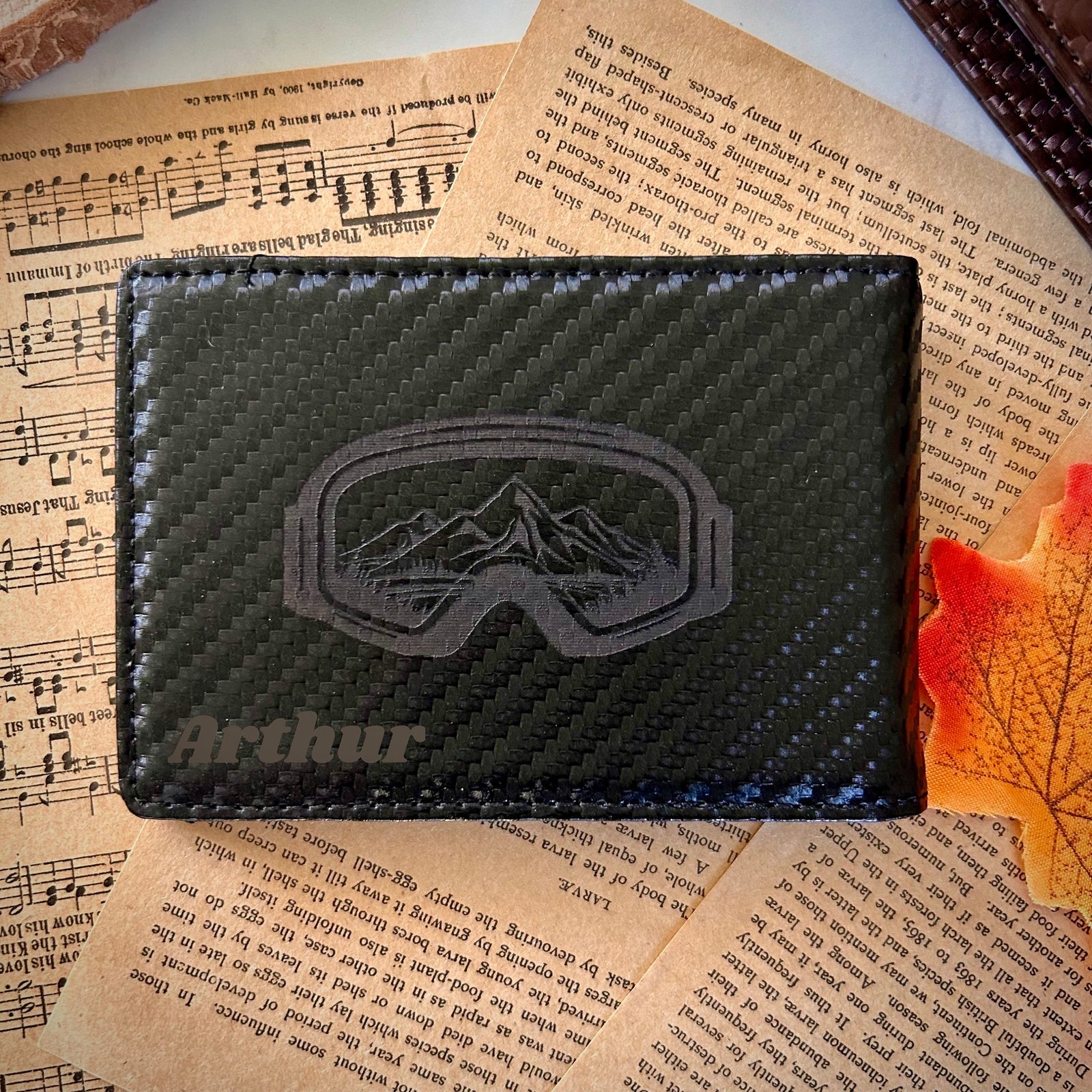 Snowboard Leather Wallet