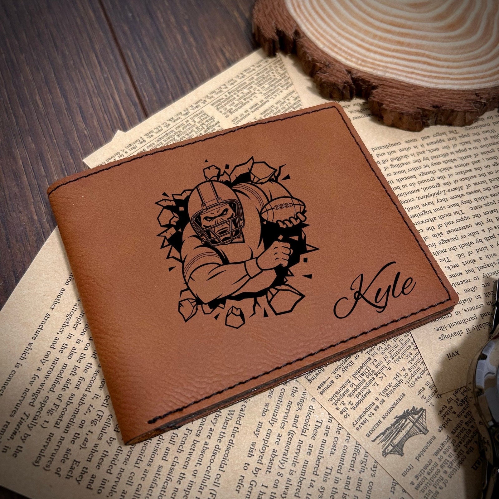 Football Leather Wallet