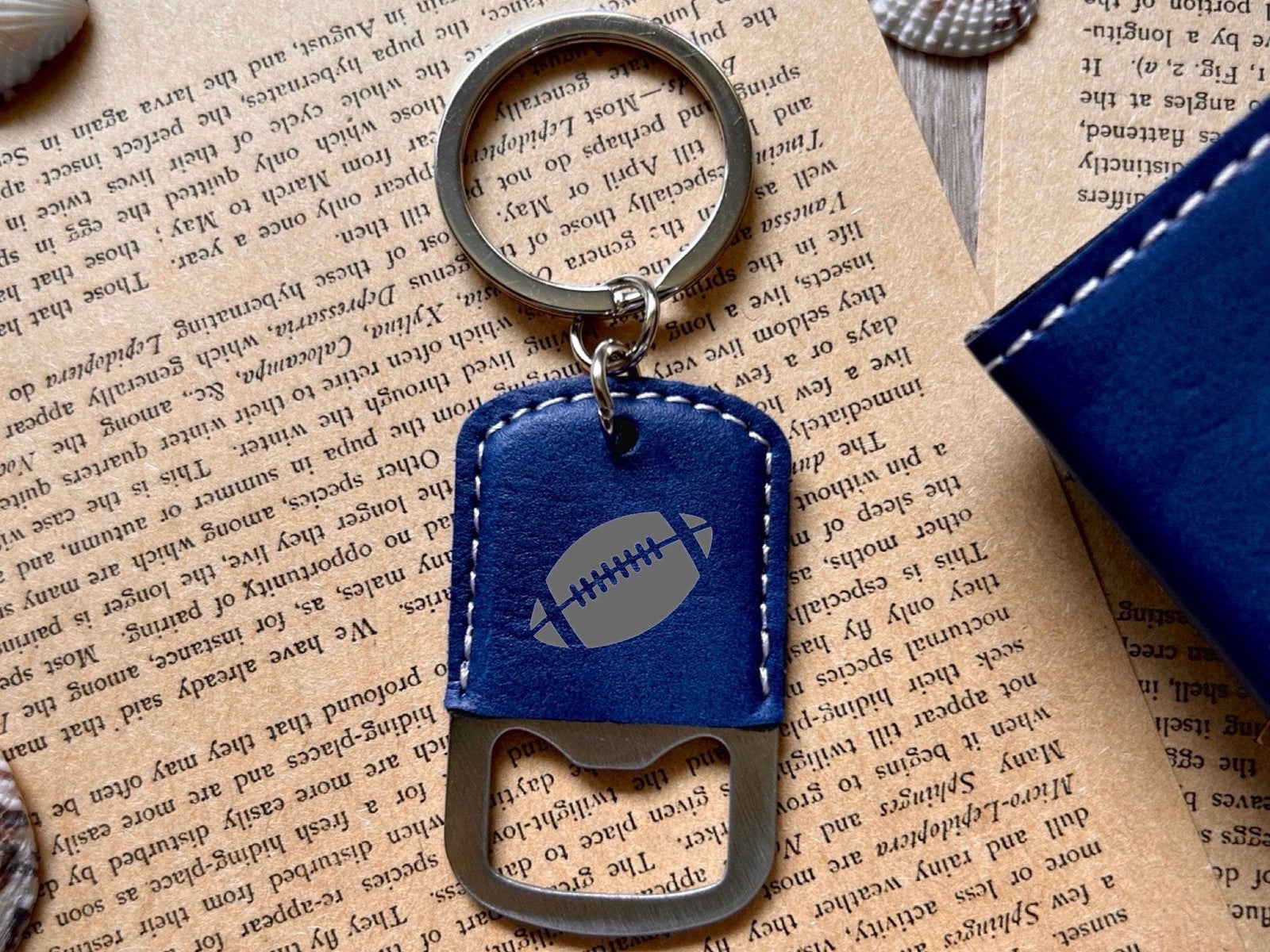 Football Leather Bottle Opener