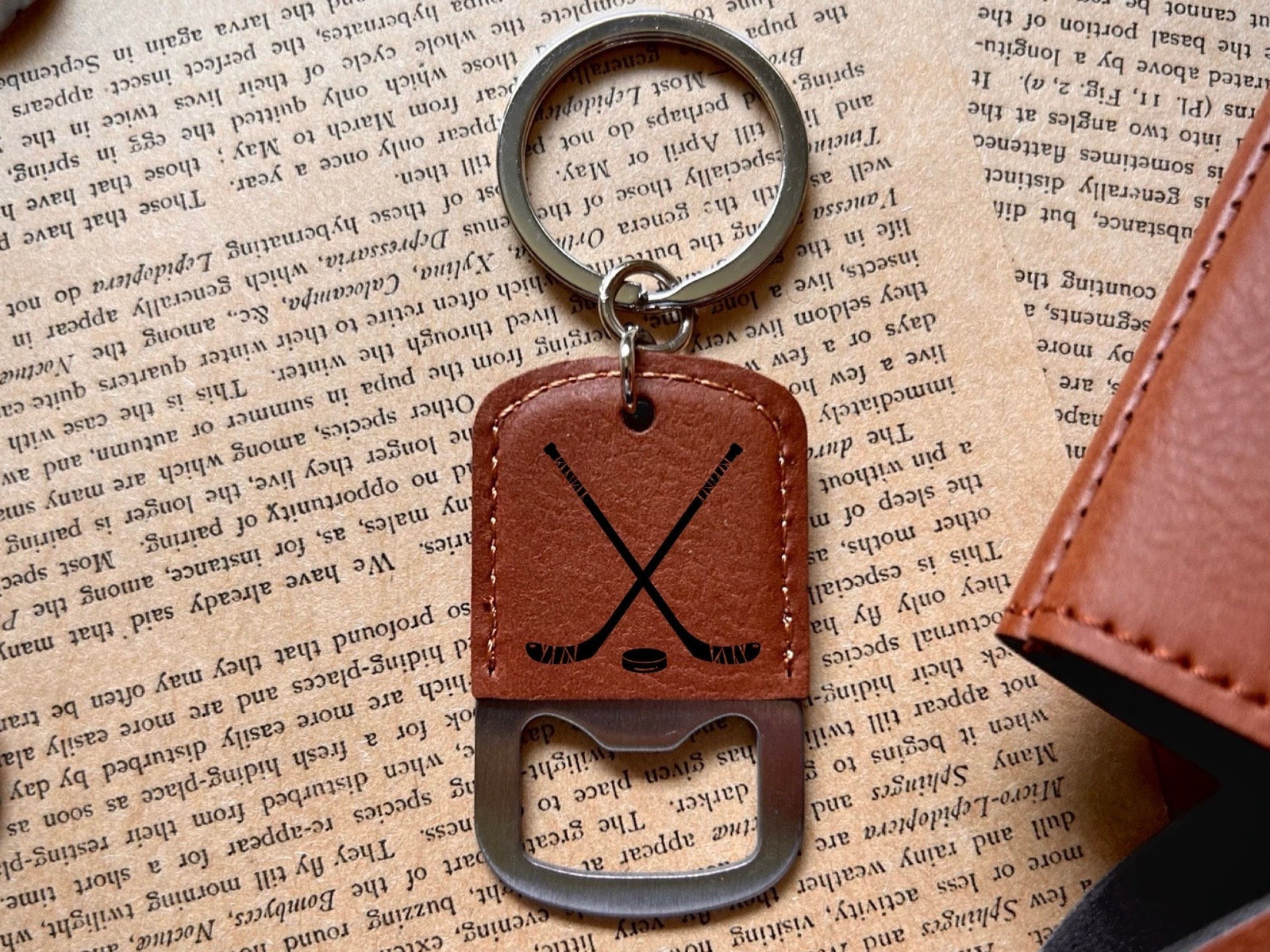 Hockey Leather Bottle Opener