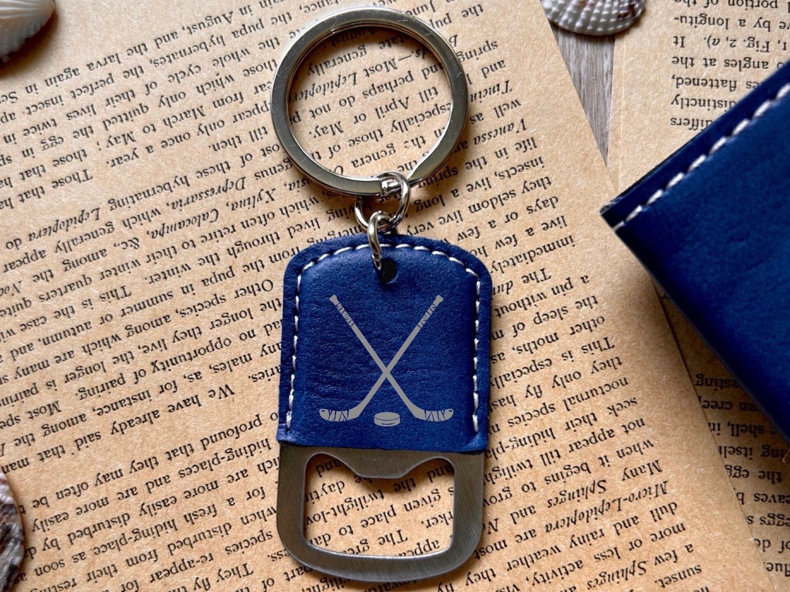 Hockey Leather Bottle Opener