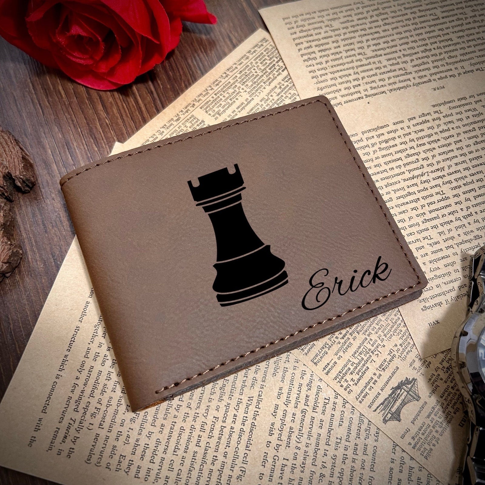 Chess Leather Wallet