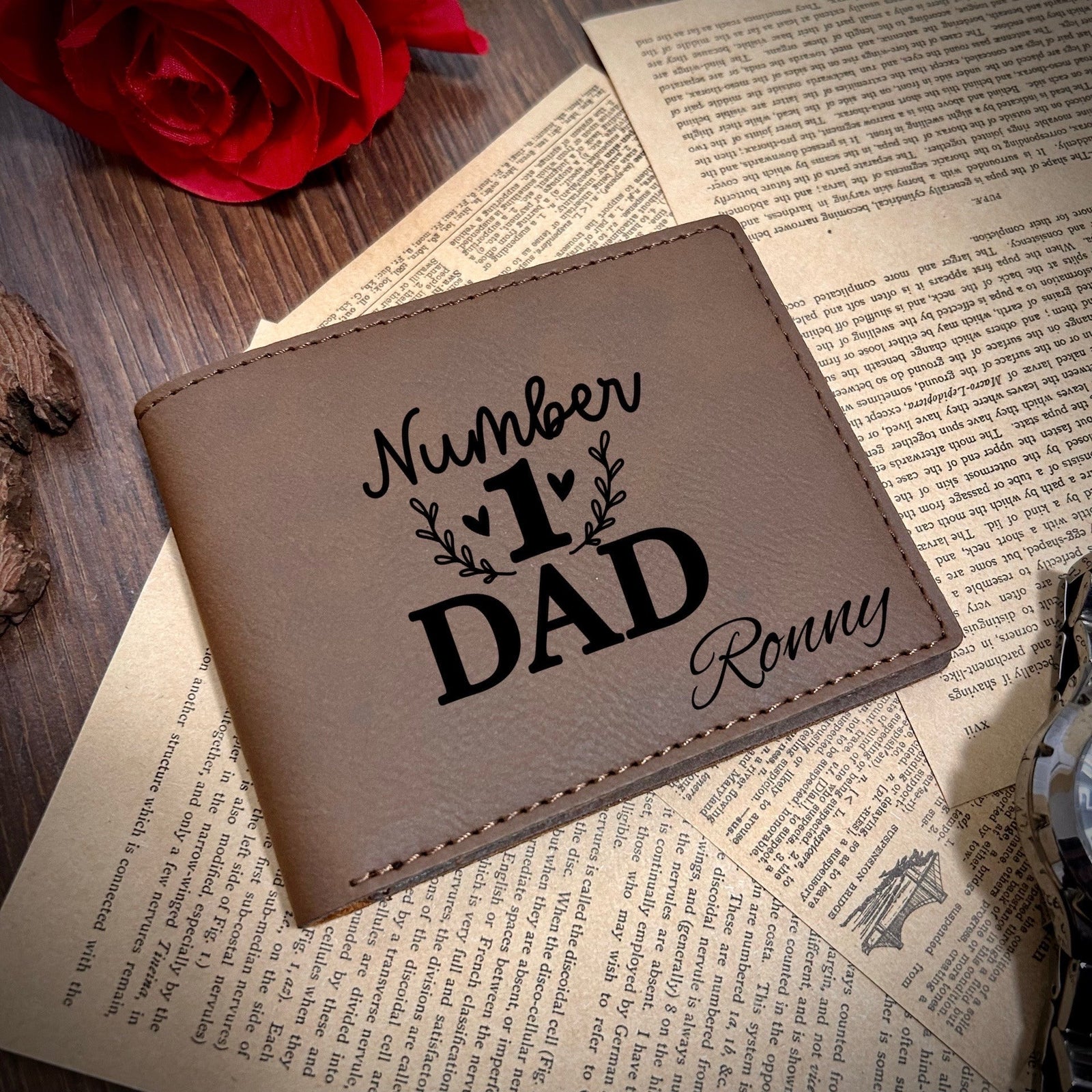 Dad Leather Wallet - Design #71