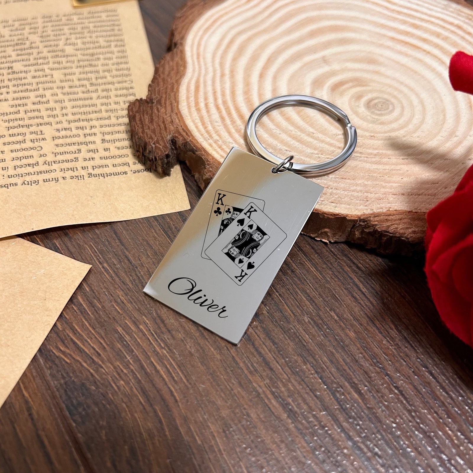 Poker Keychain Stainless Steel