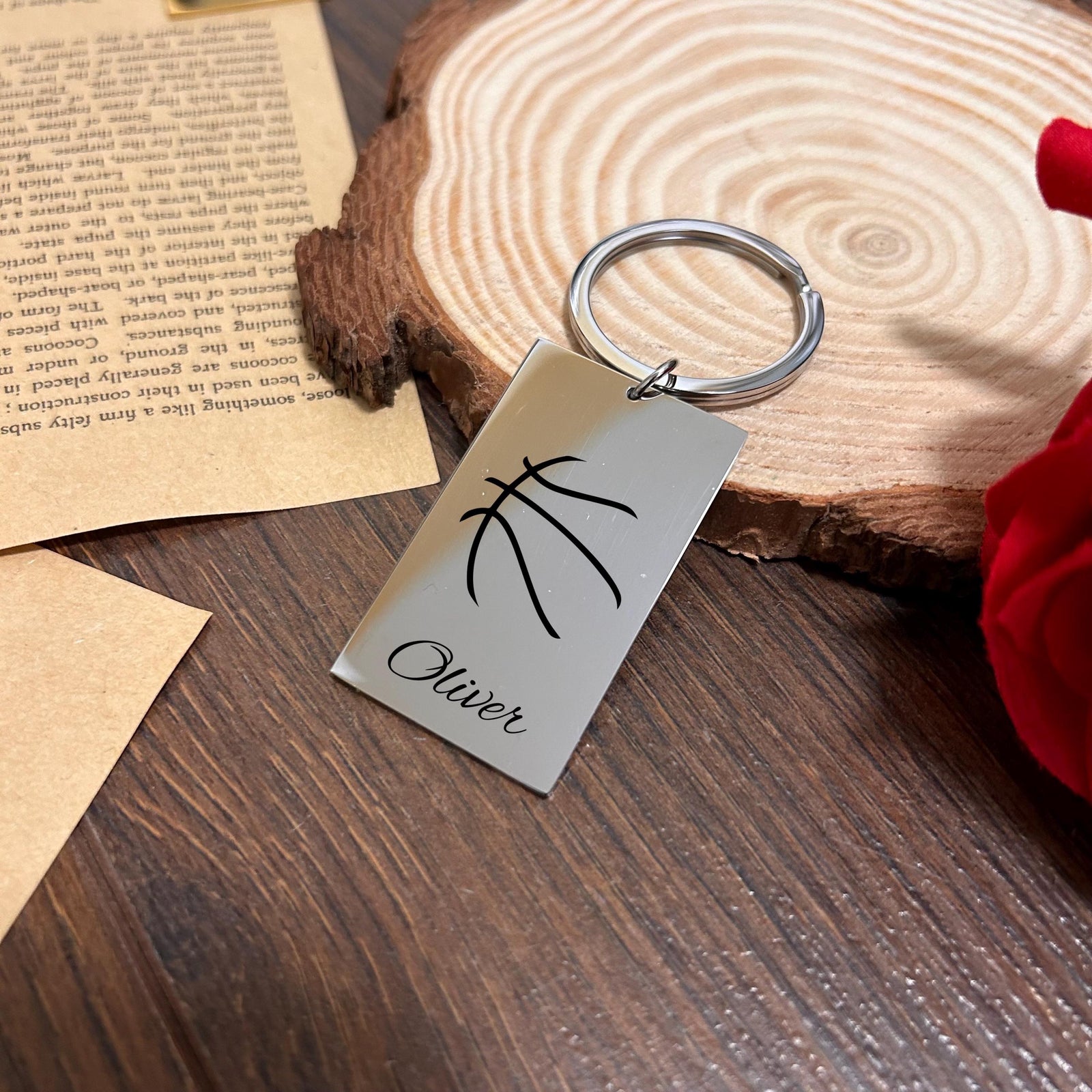 Basketball Keychain Stainless Steel