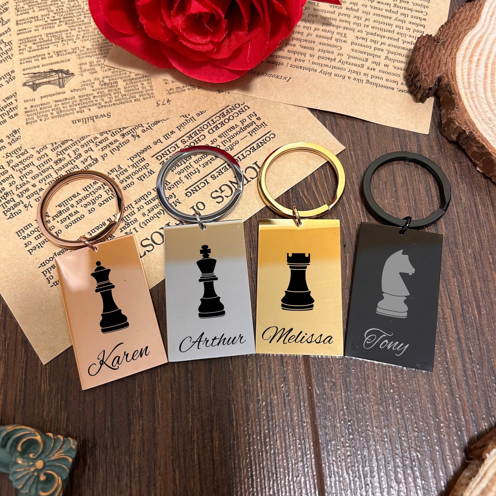 Chess Keychain Stainless Steel