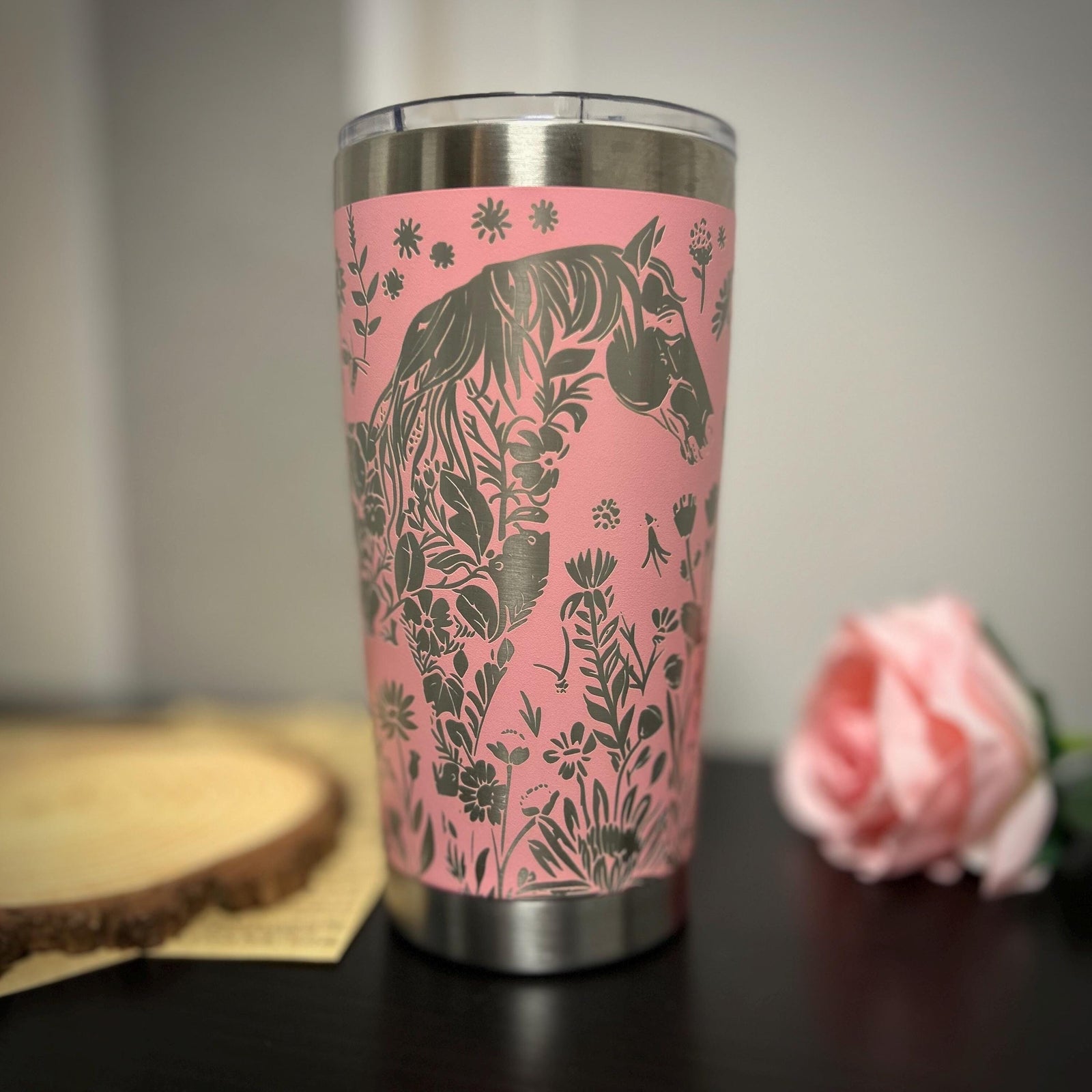 Wild Horse Fully Engraved 20oz Tumbler