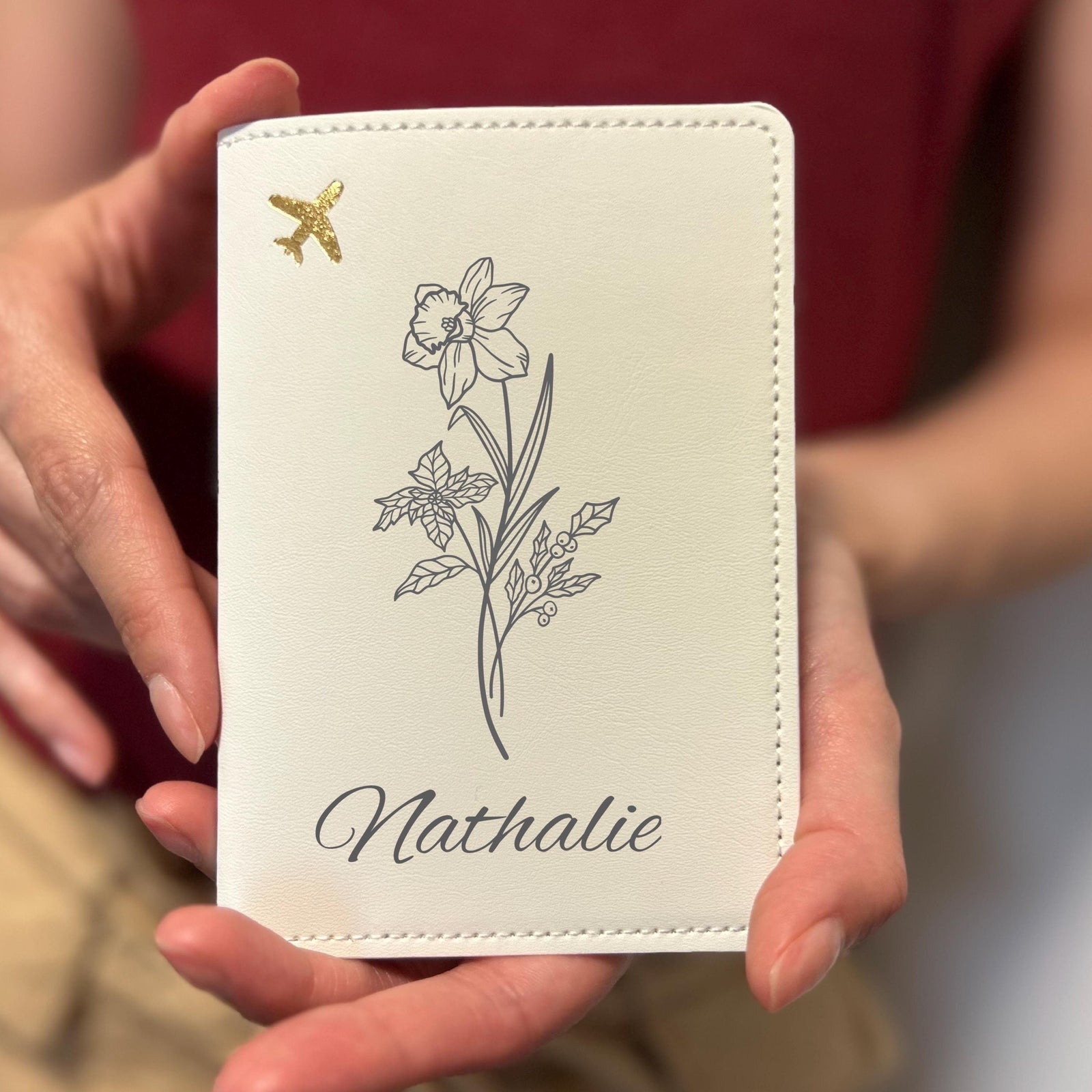 Birth Month Flower Passport Cover