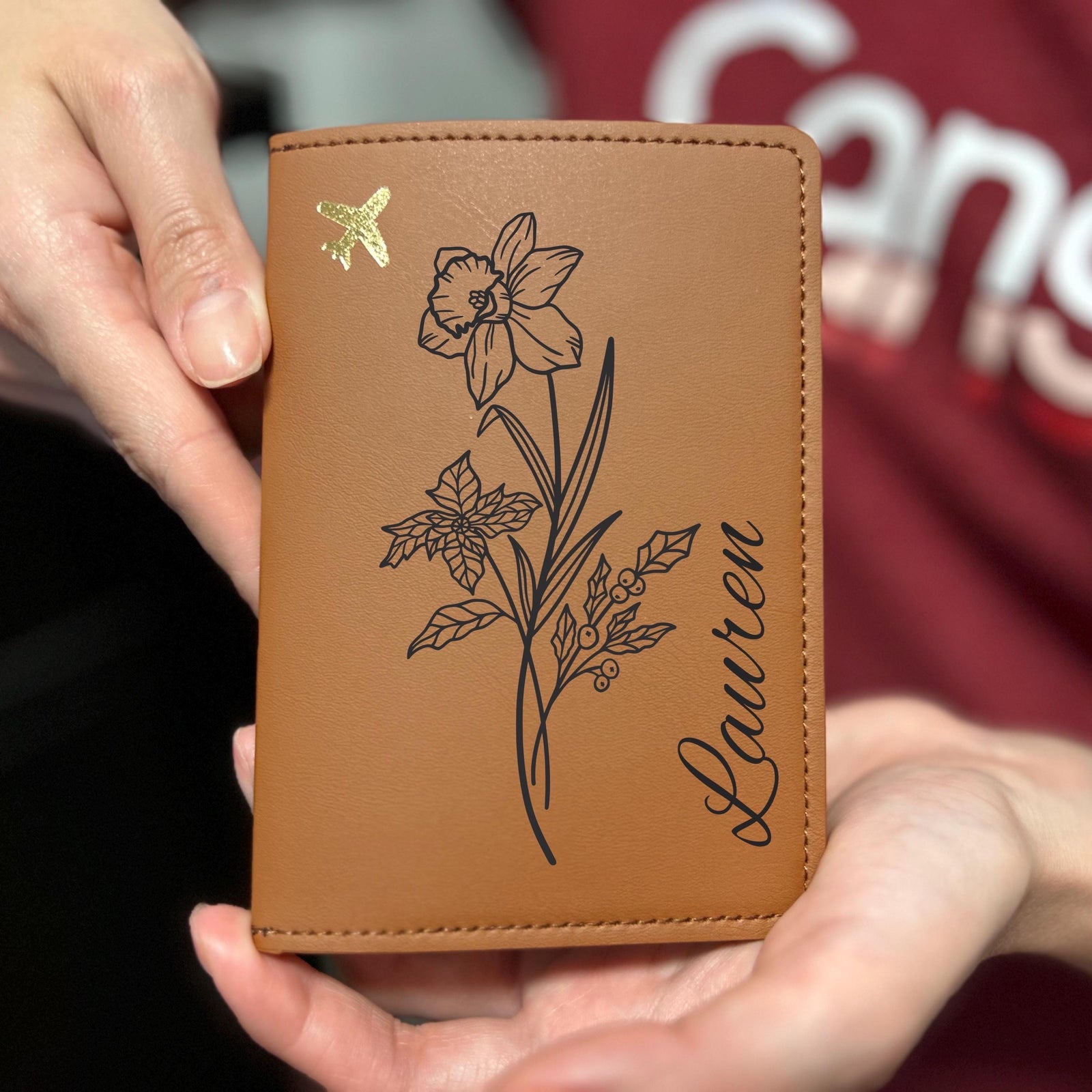 Birth Flower Passport Cover