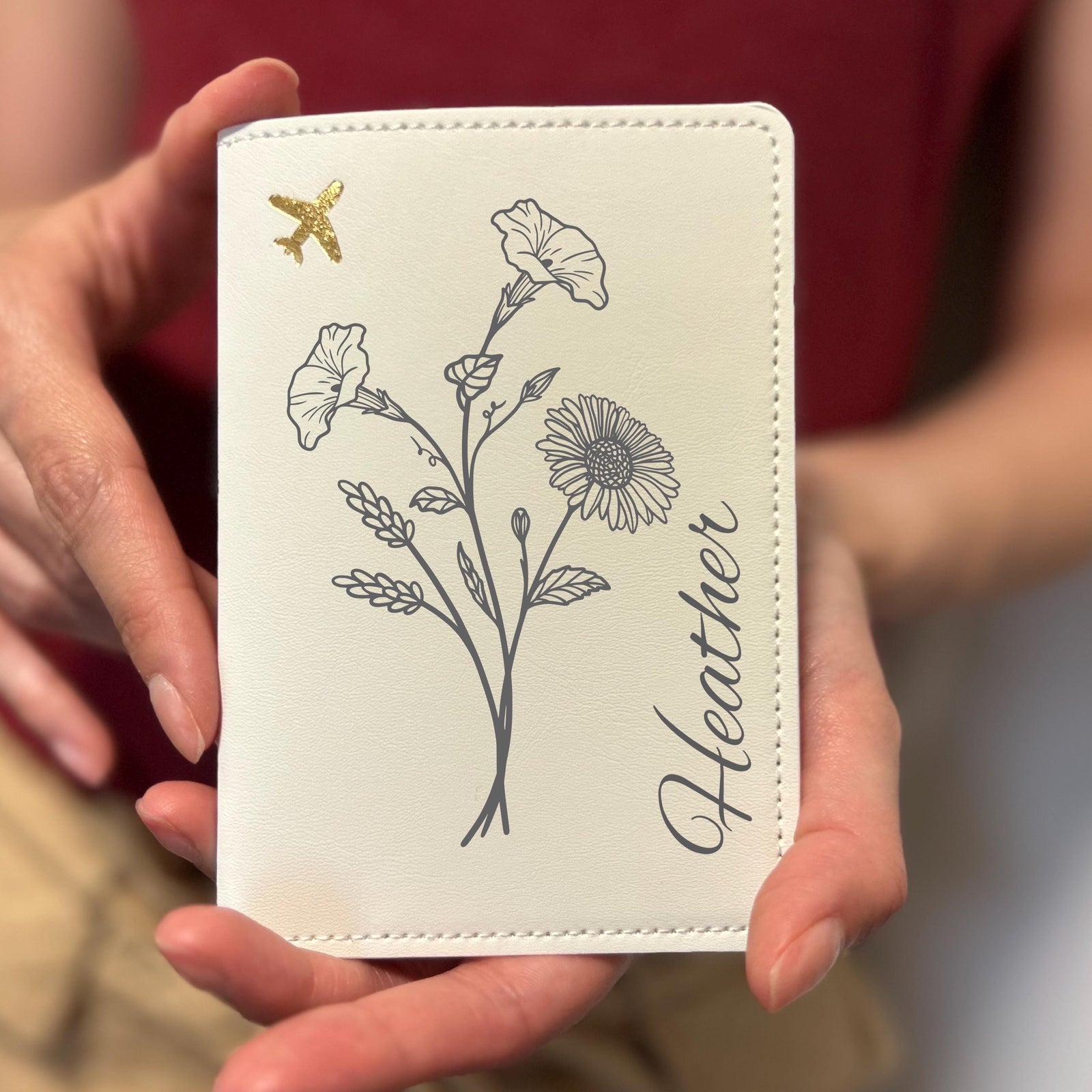 Birth Flower Passport Cover
