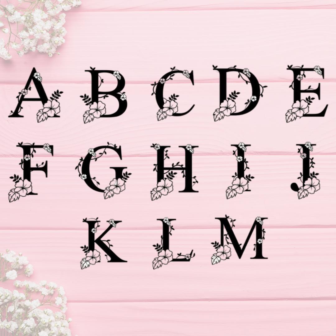 Floral Monogram Passport Cover