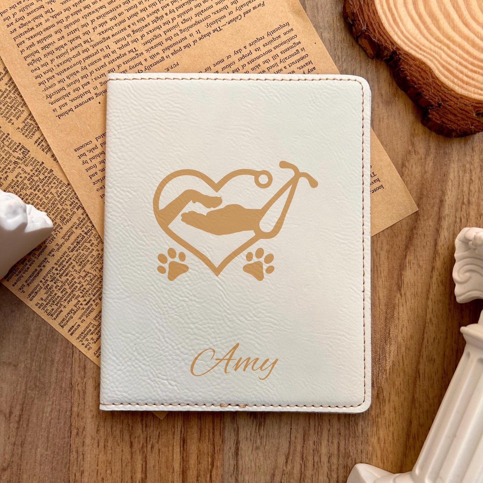 Gold Veterinary Passport Cover