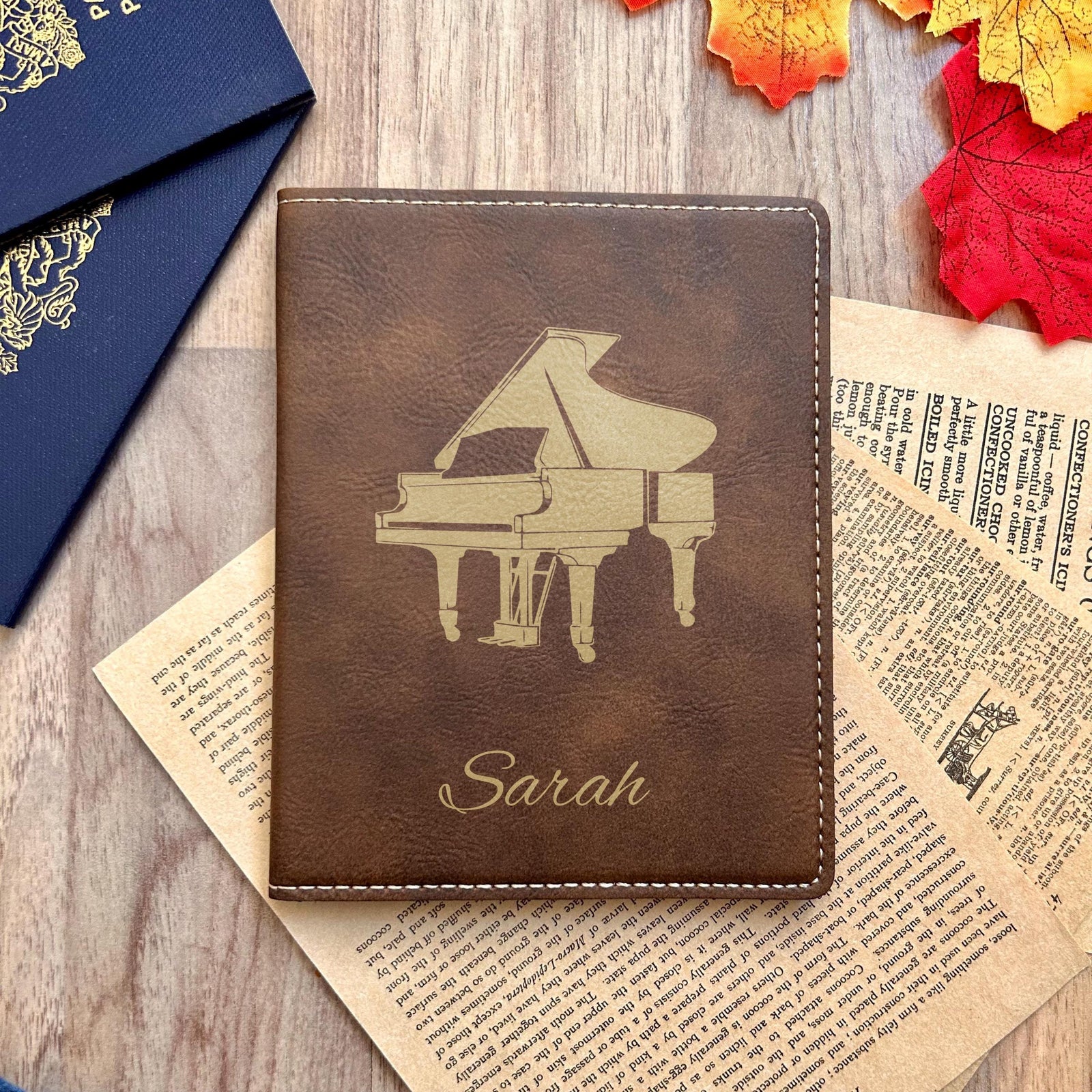 Gold Piano Passport Cover