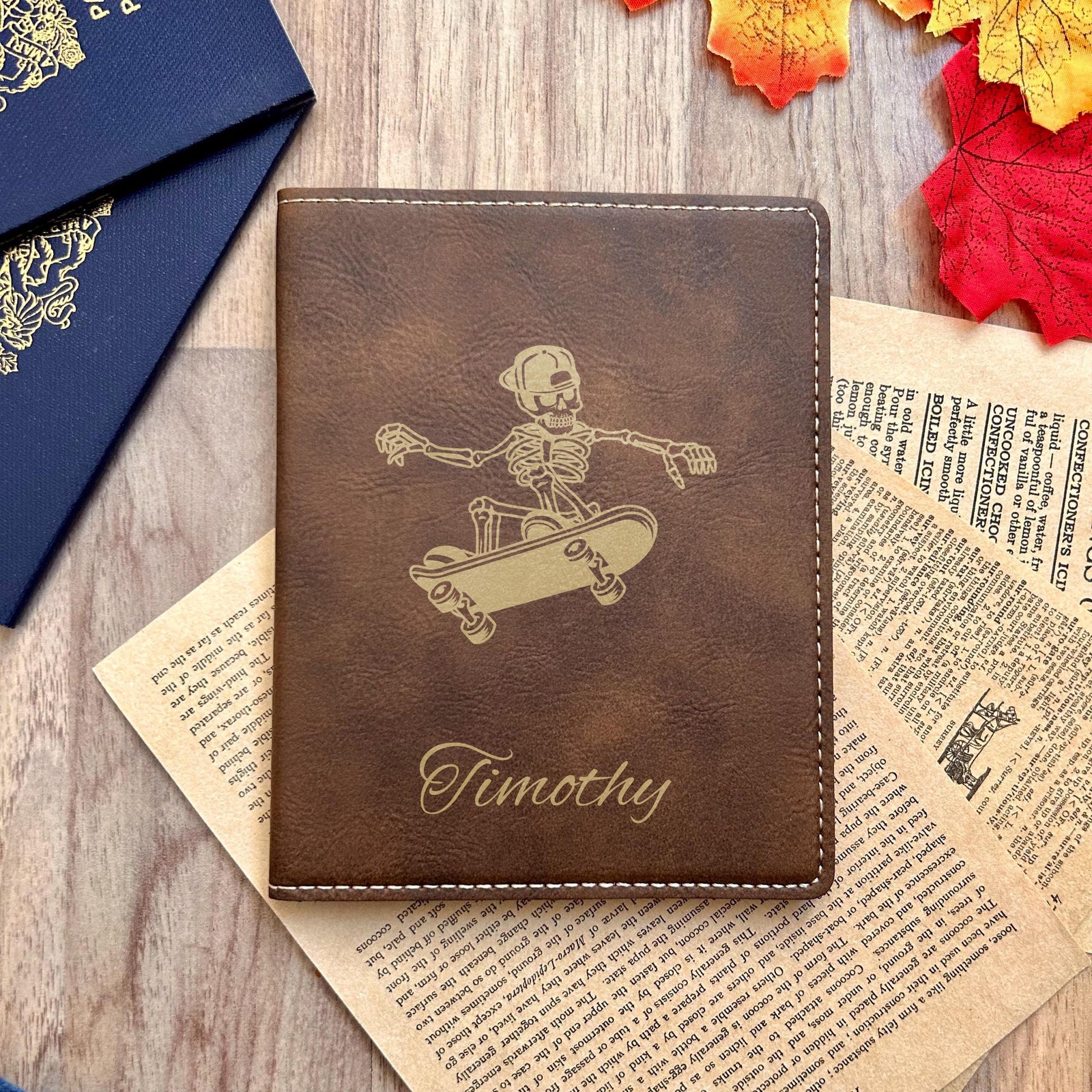 Gold Skating Passport Cover