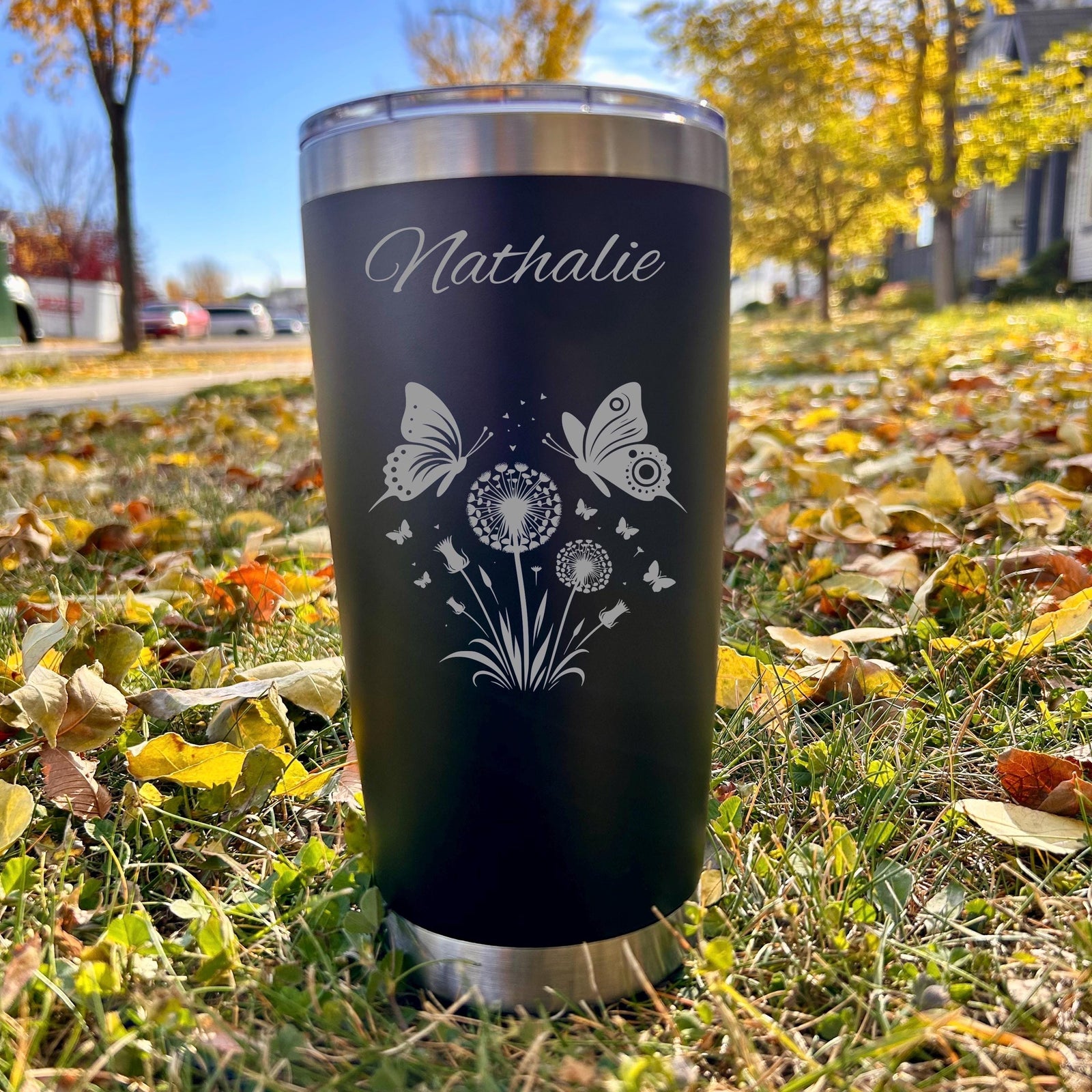 Butterfly 20oz Engraved Tumbler