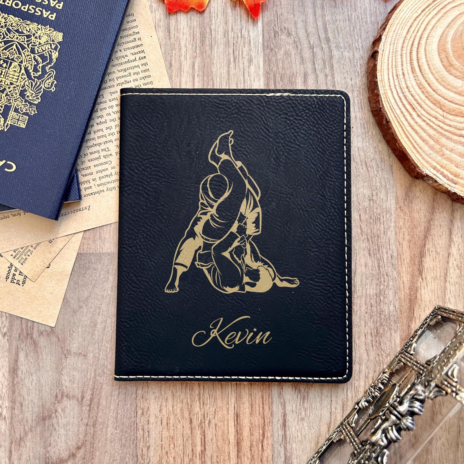 Gold Jiu-Jitsu Passport Cover