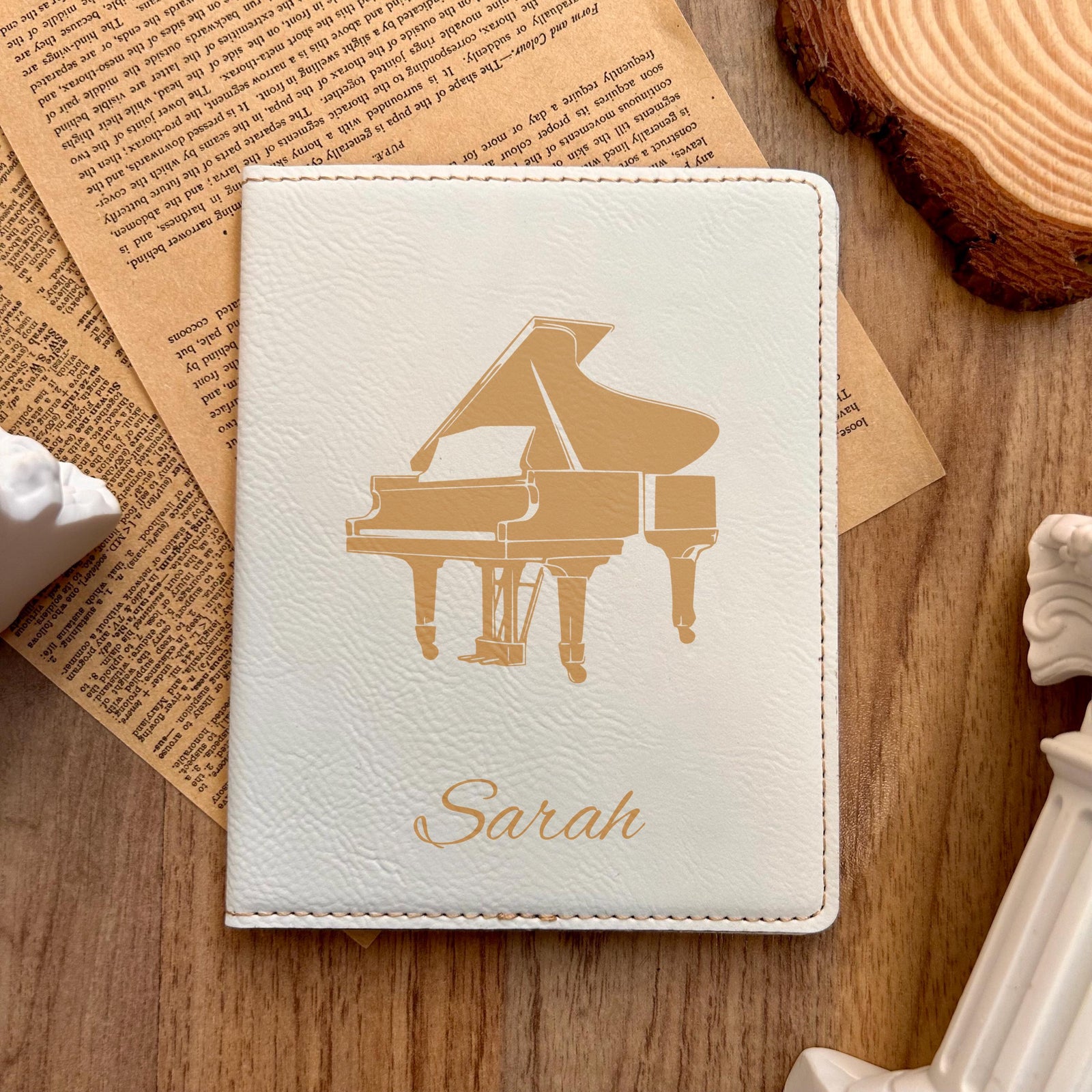 Gold Piano Passport Cover