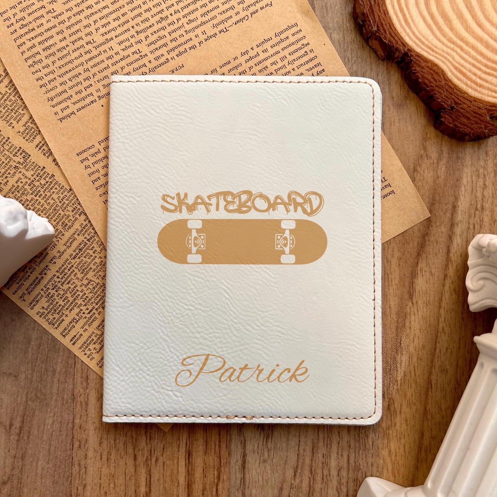 Gold Skating Passport Cover