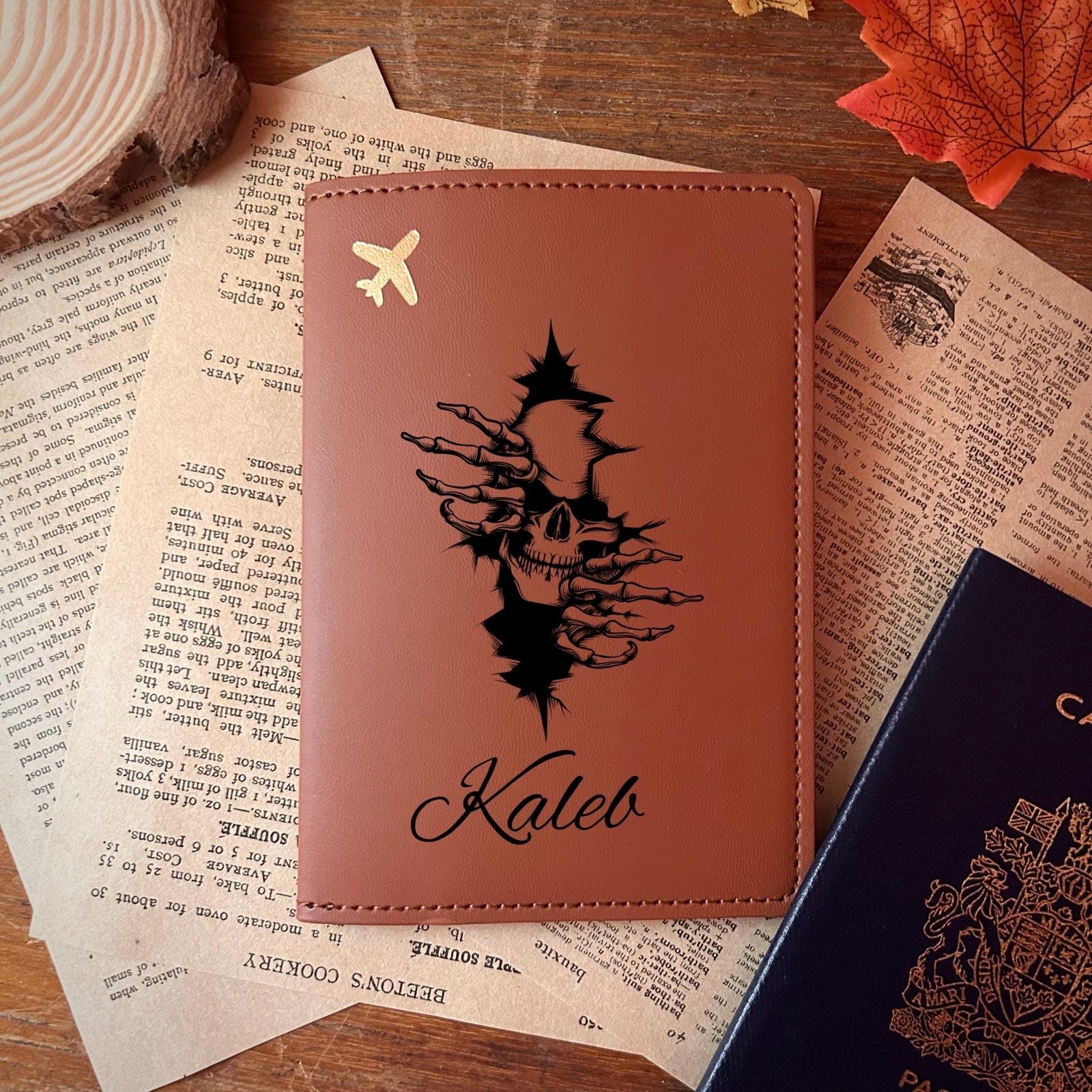 Skull Passport Cover