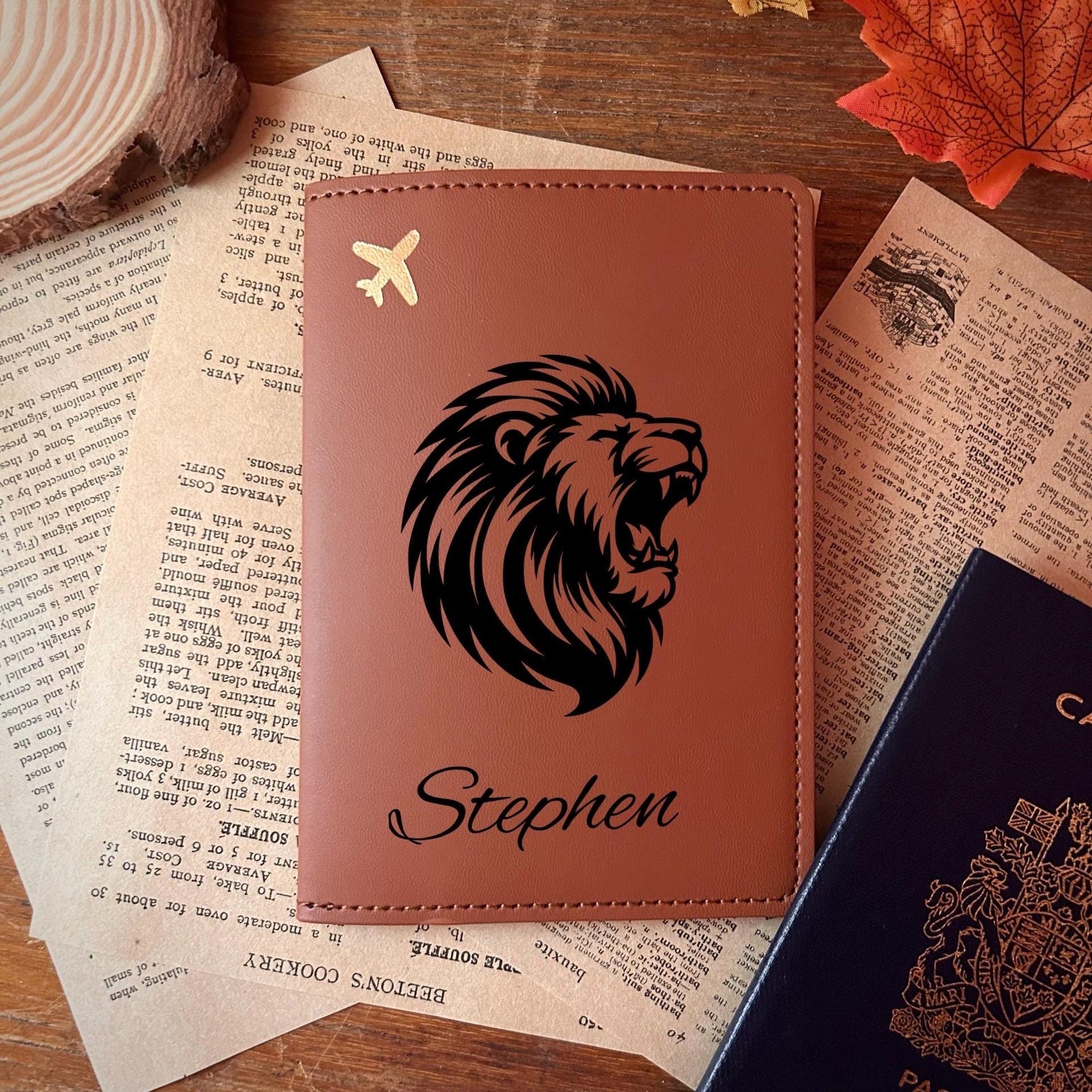 Lion Passport Cover