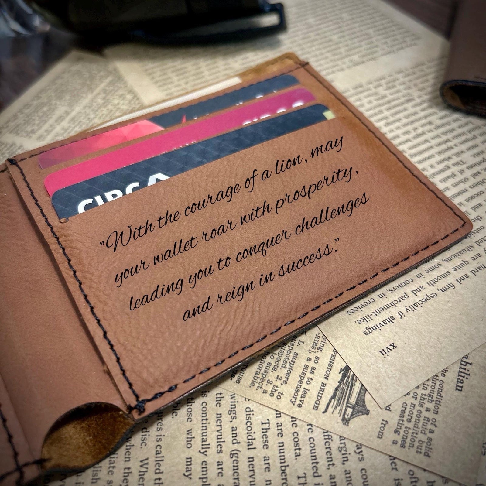 Lion Leather Wallet