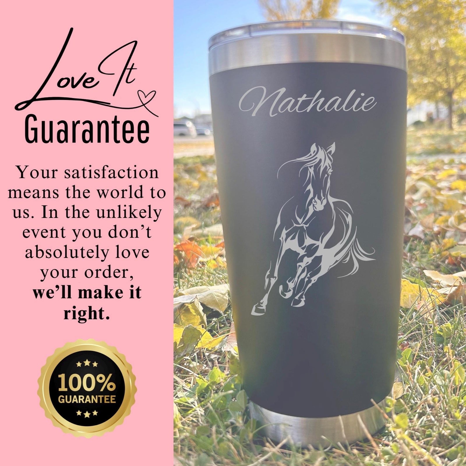 Horse 20oz Engraved Tumbler