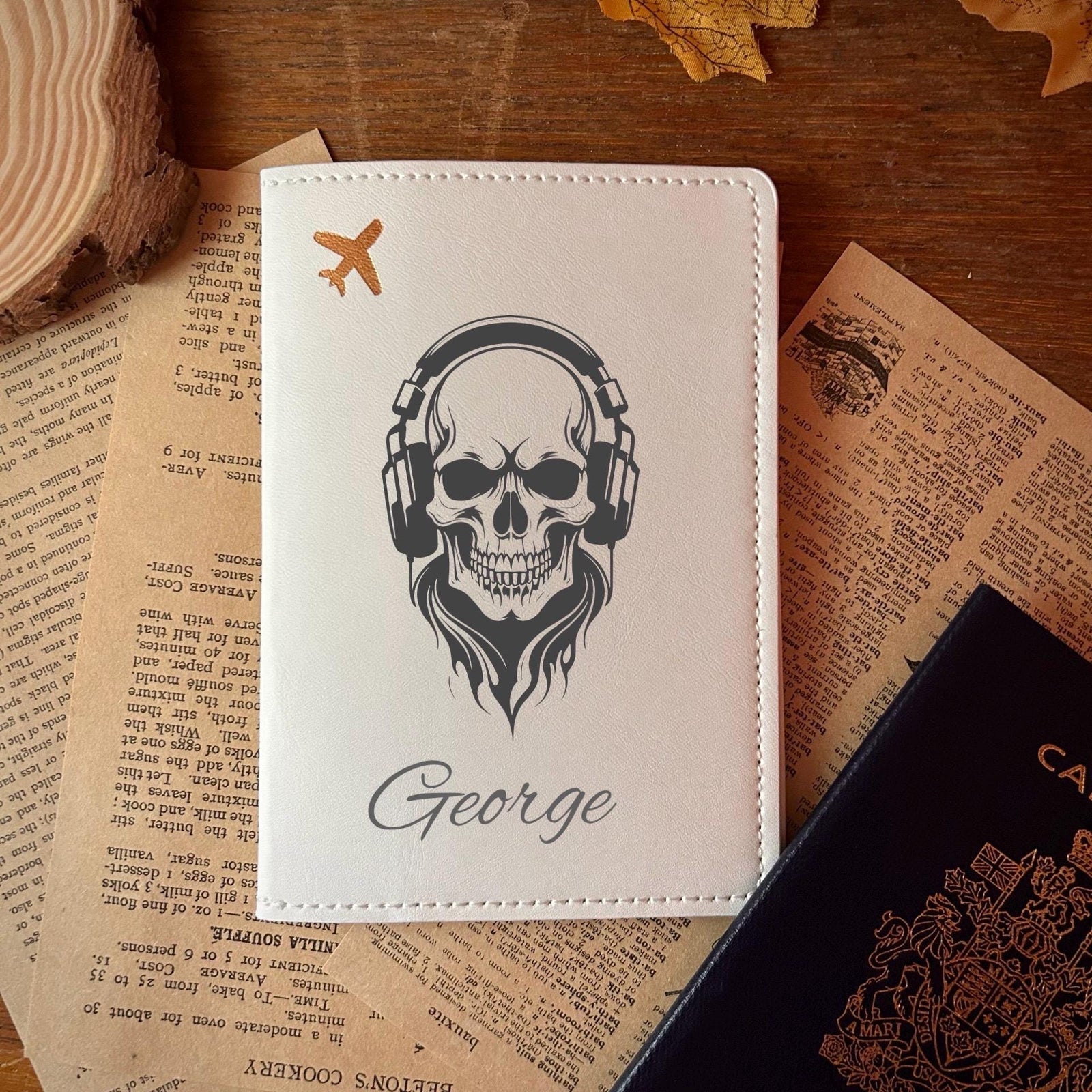 Skull Passport Cover