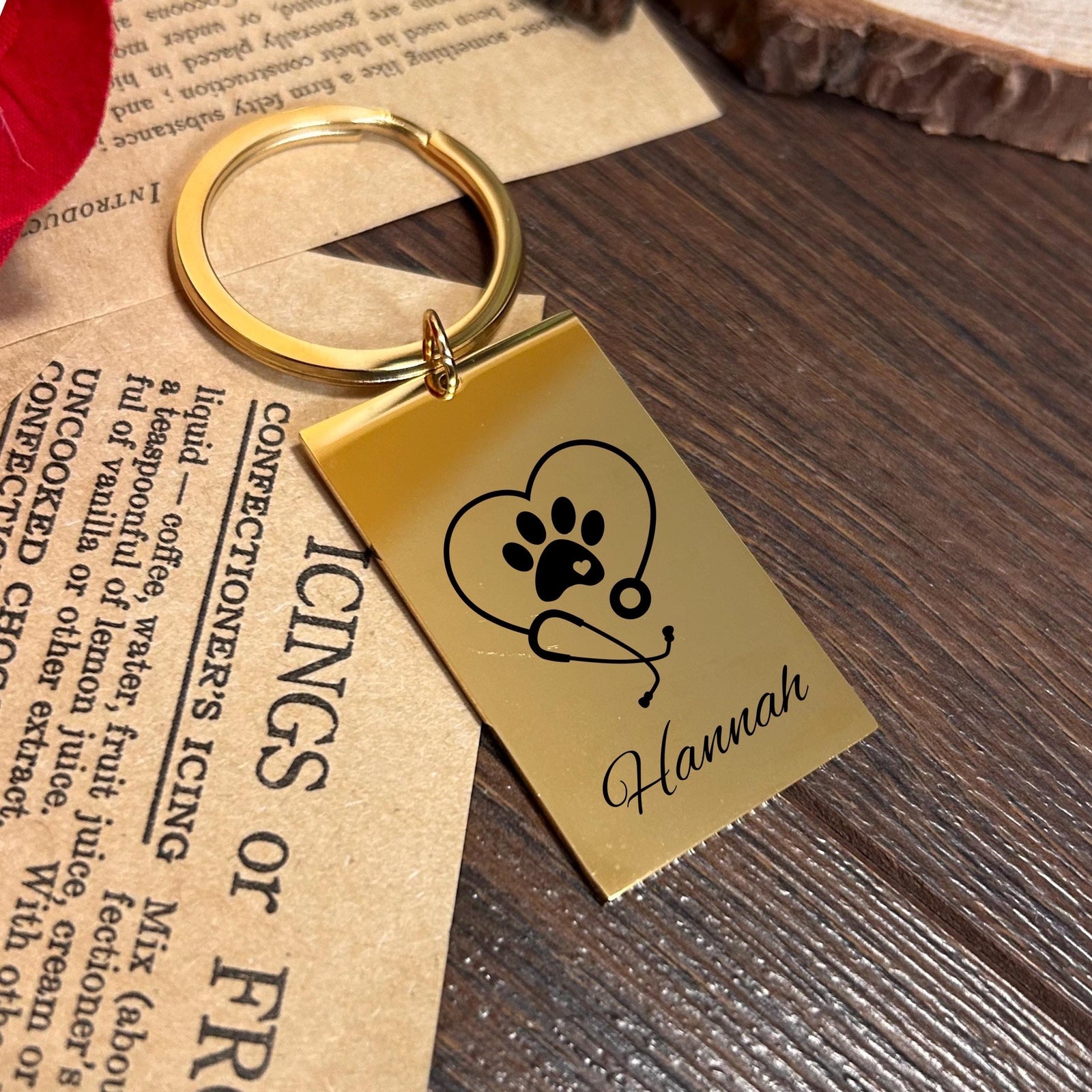 Veterinary Keychain Stainless Steel