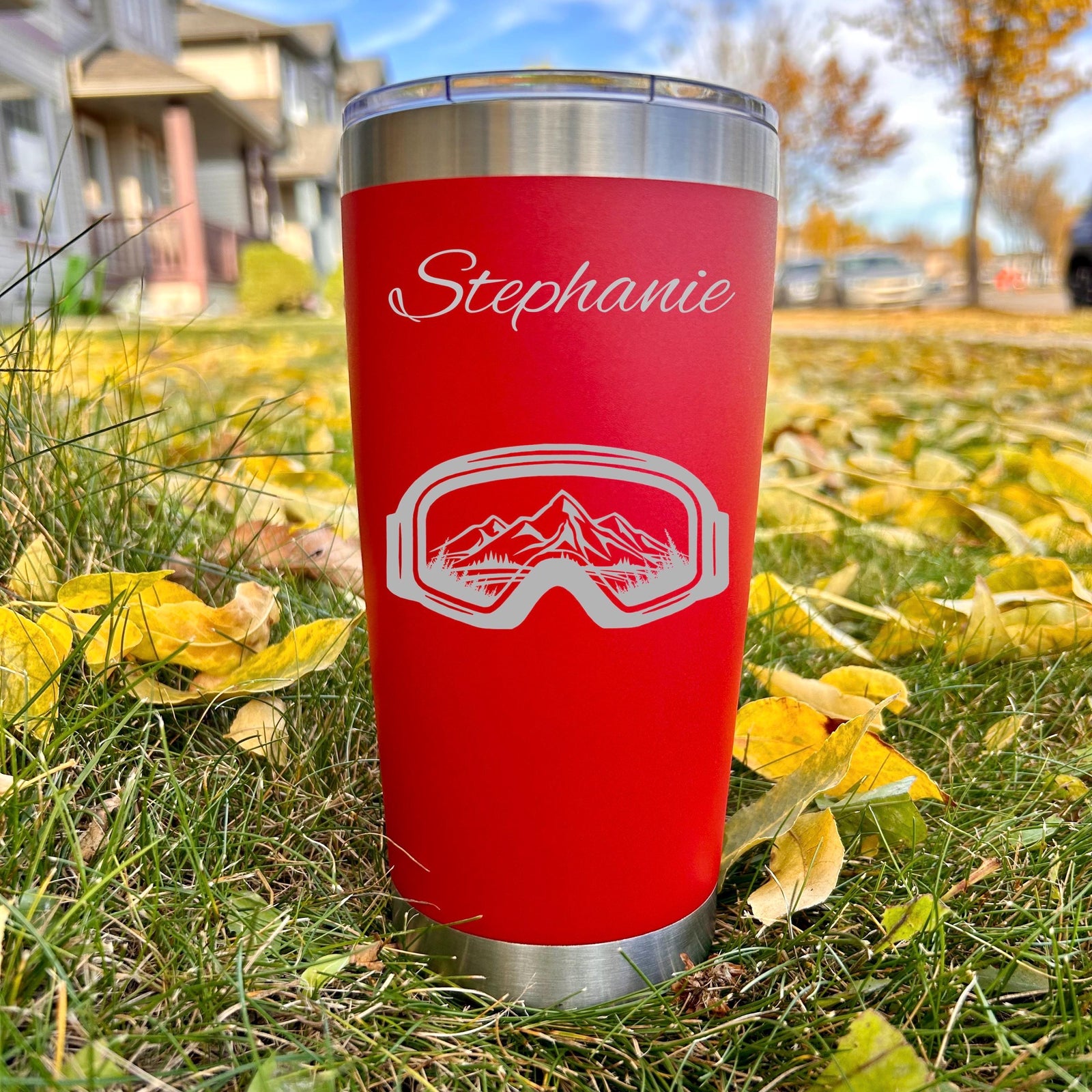 Snowboard 20oz Engraved Tumbler
