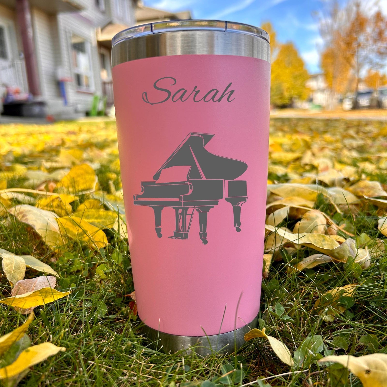 Piano 20oz Engraved Tumbler