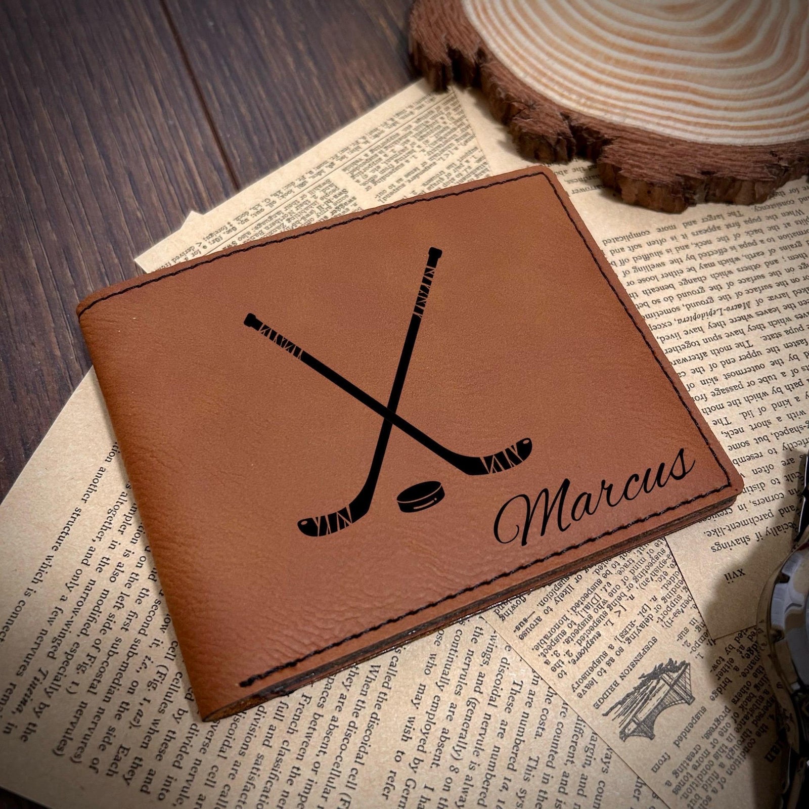 Hockey Leather Wallet