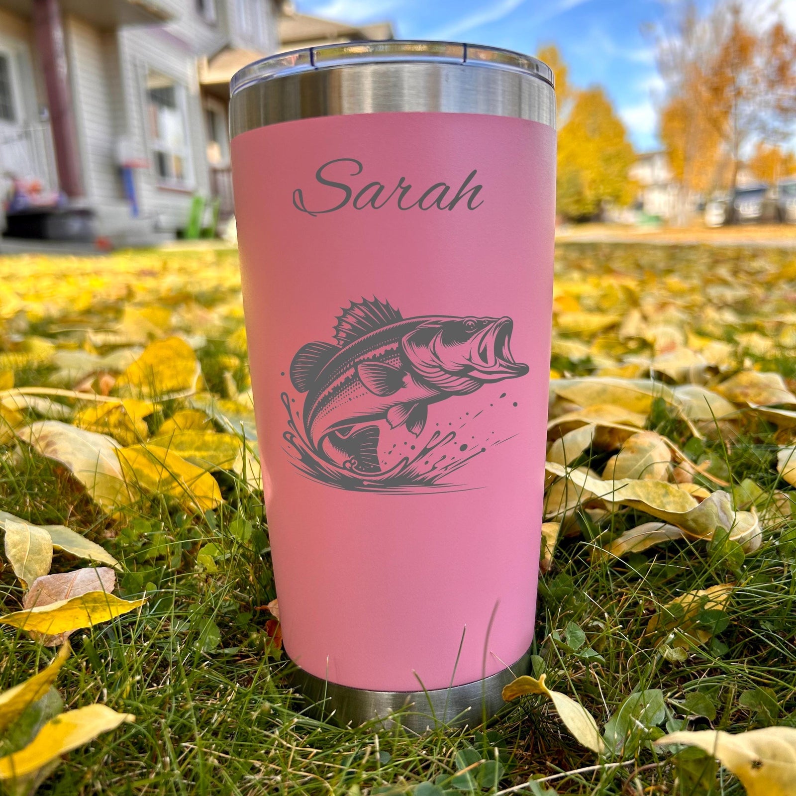 Bass Fish 20oz Engraved Tumbler