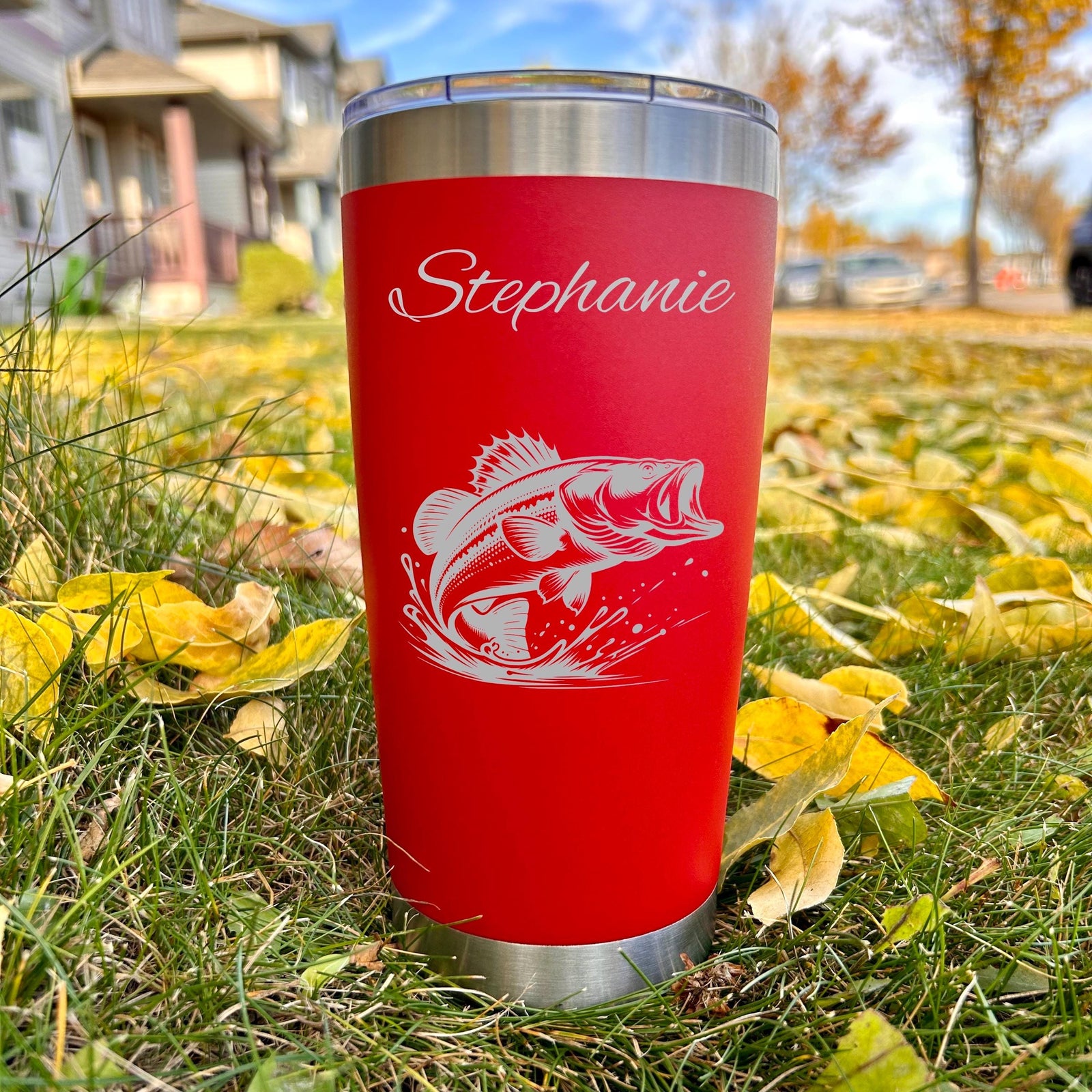 Bass Fish 20oz Engraved Tumbler