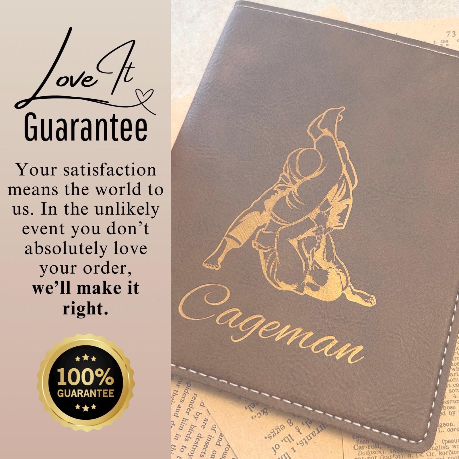 Gold Jiu-Jitsu Passport Cover