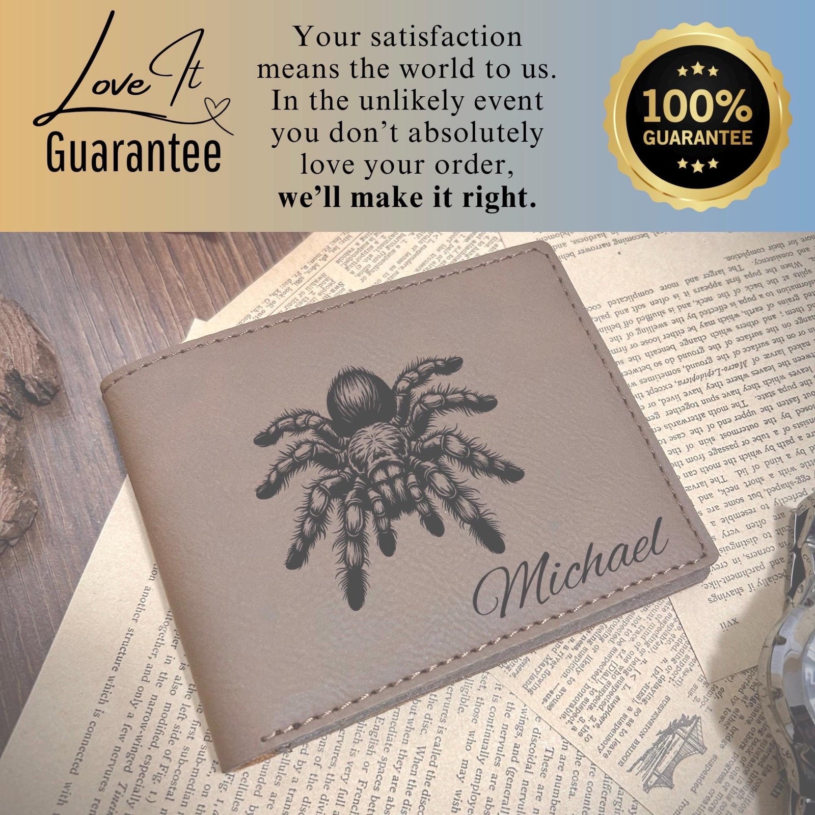 Spider Leather Wallet