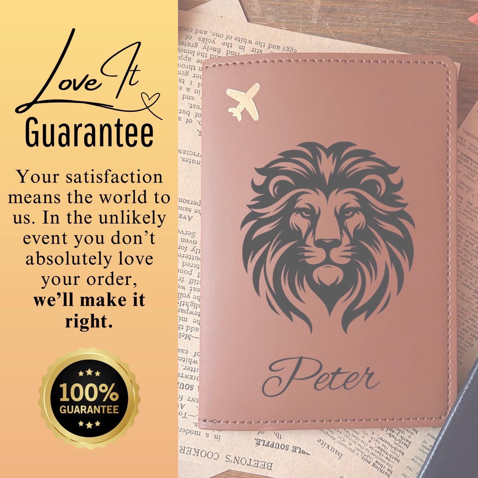 Lion Passport Cover