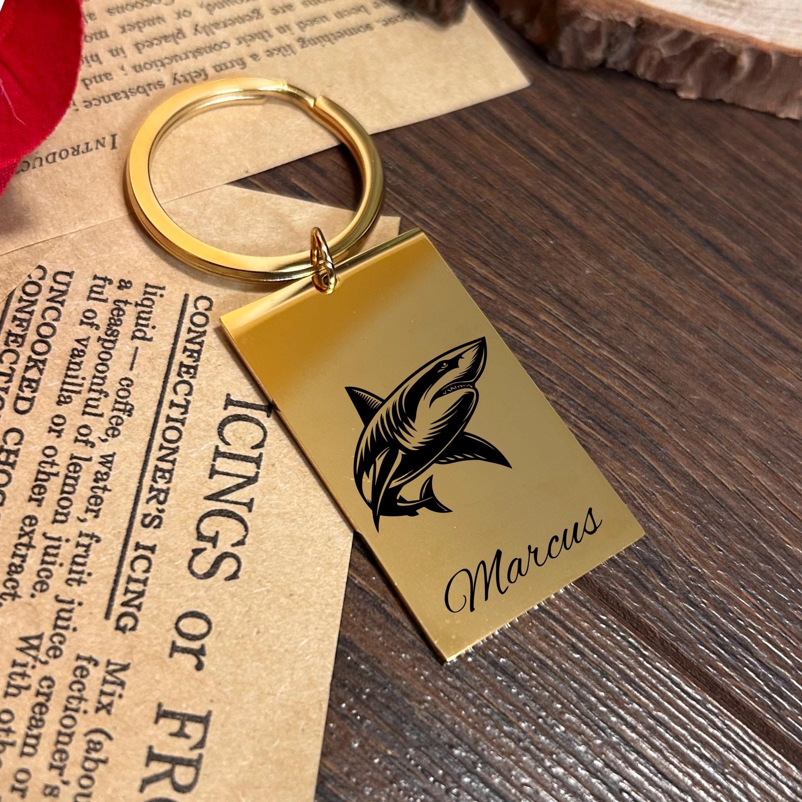 Shark Keychain Stainless Steel