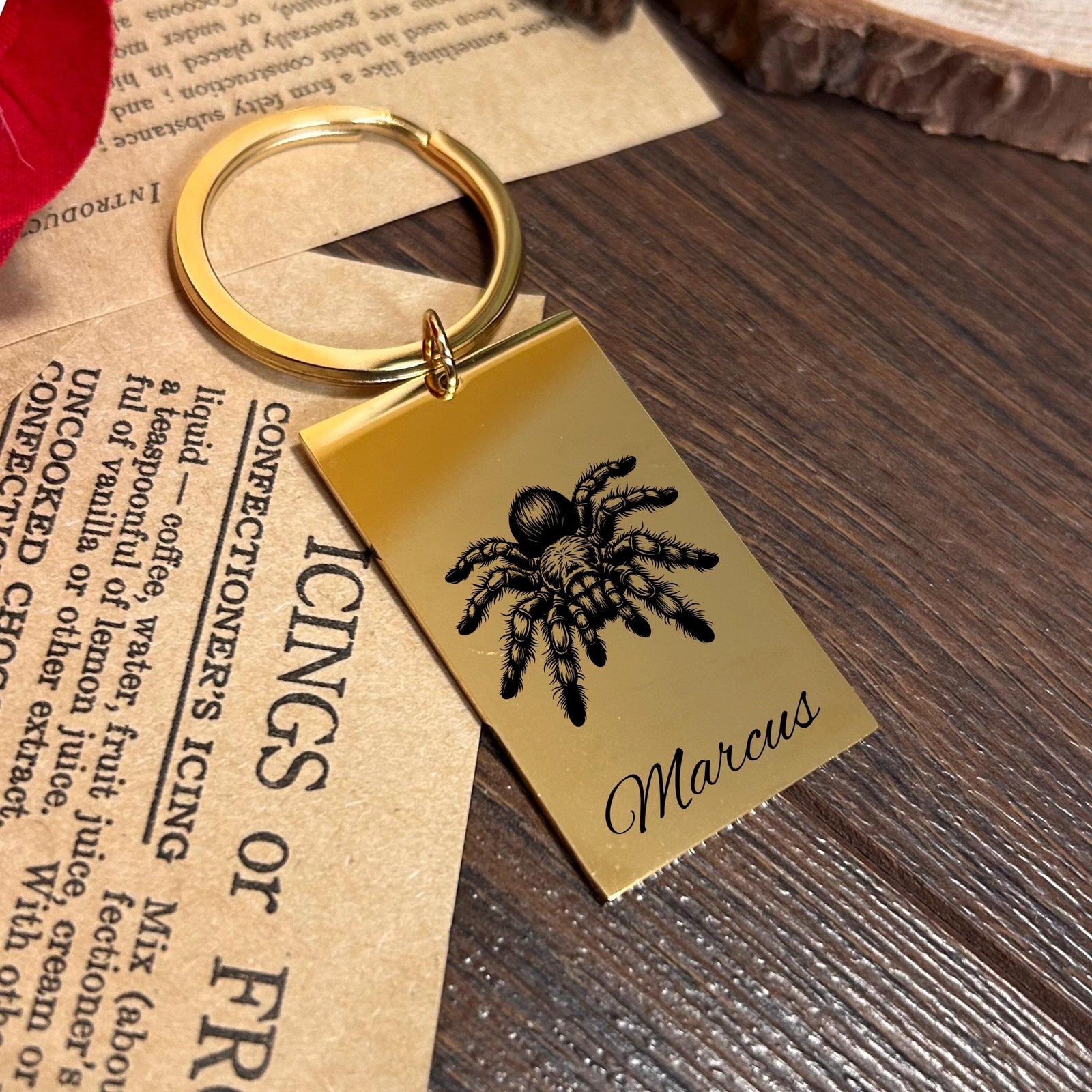 Spider Keychain Stainless Steel