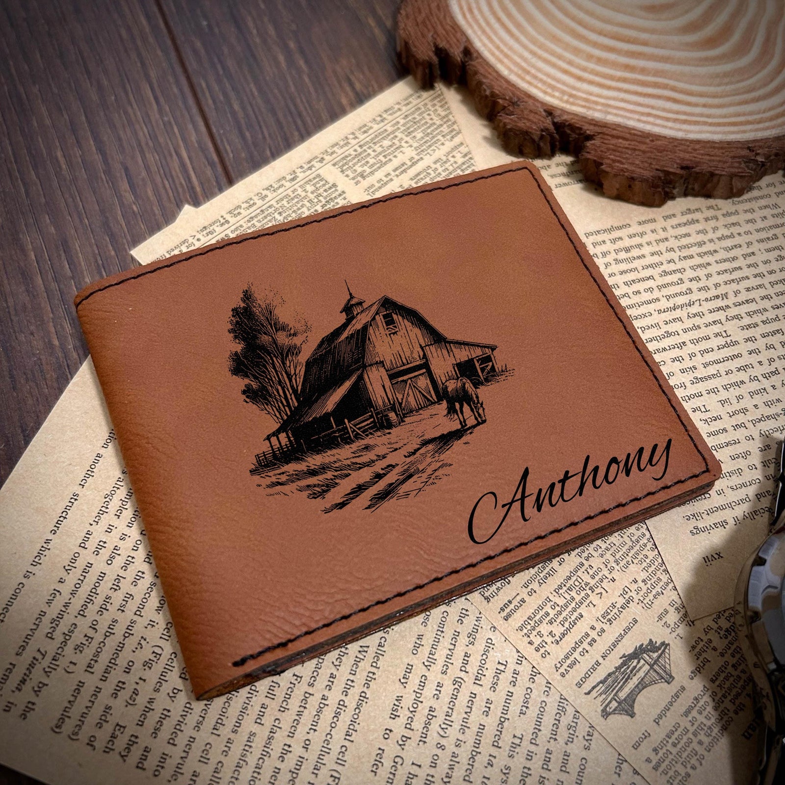 Old Barn Leather Wallet – Design #6