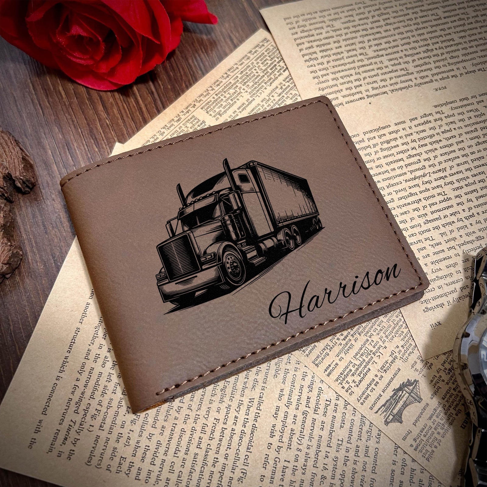 Truck Leather Wallet – Design #23