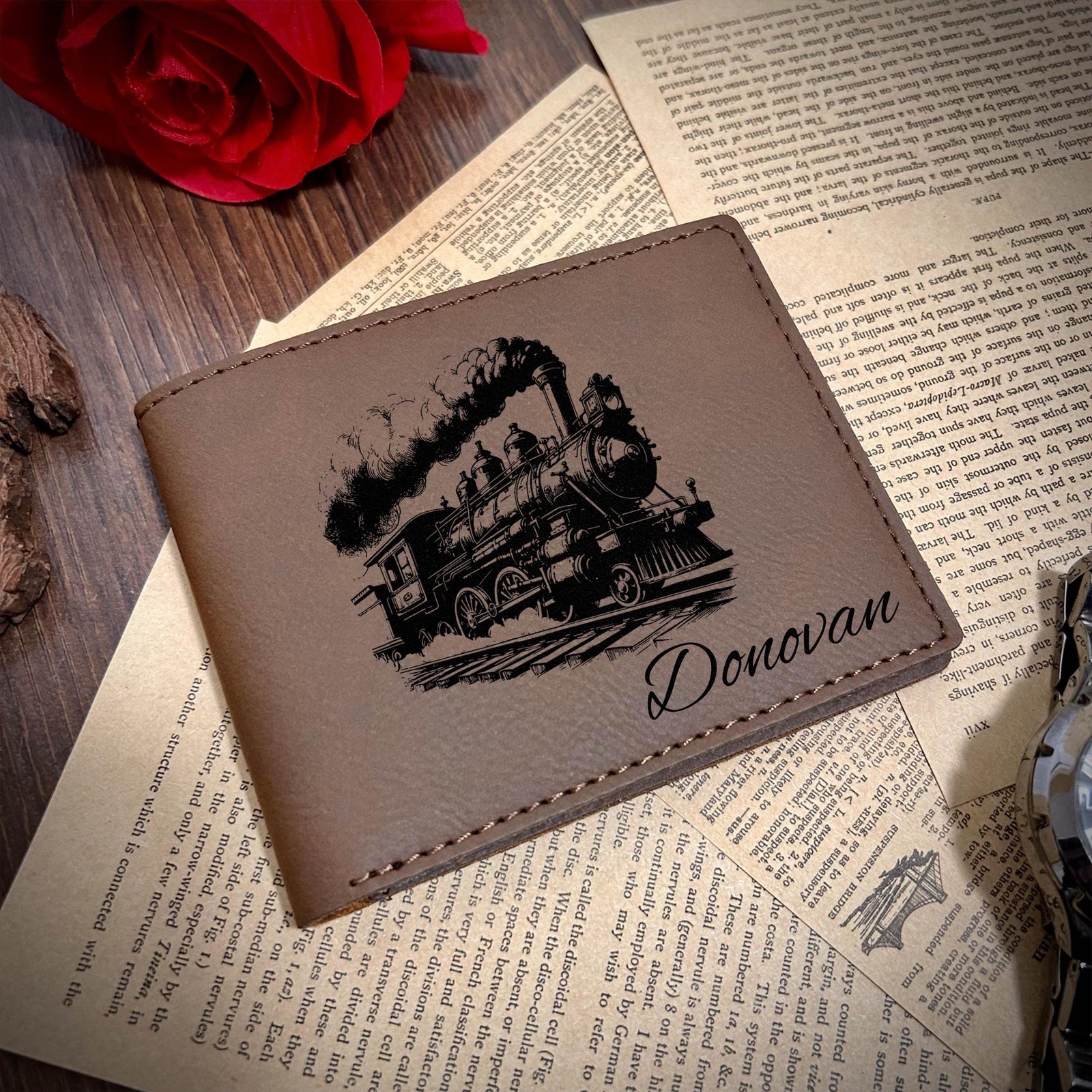 Train Leather Wallet – Design #27
