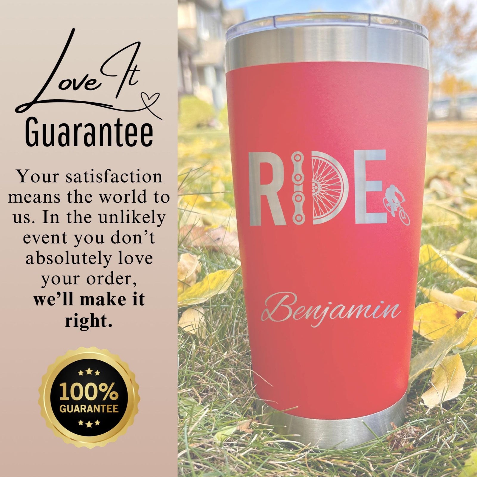 Cyclist 20oz Engraved Tumbler