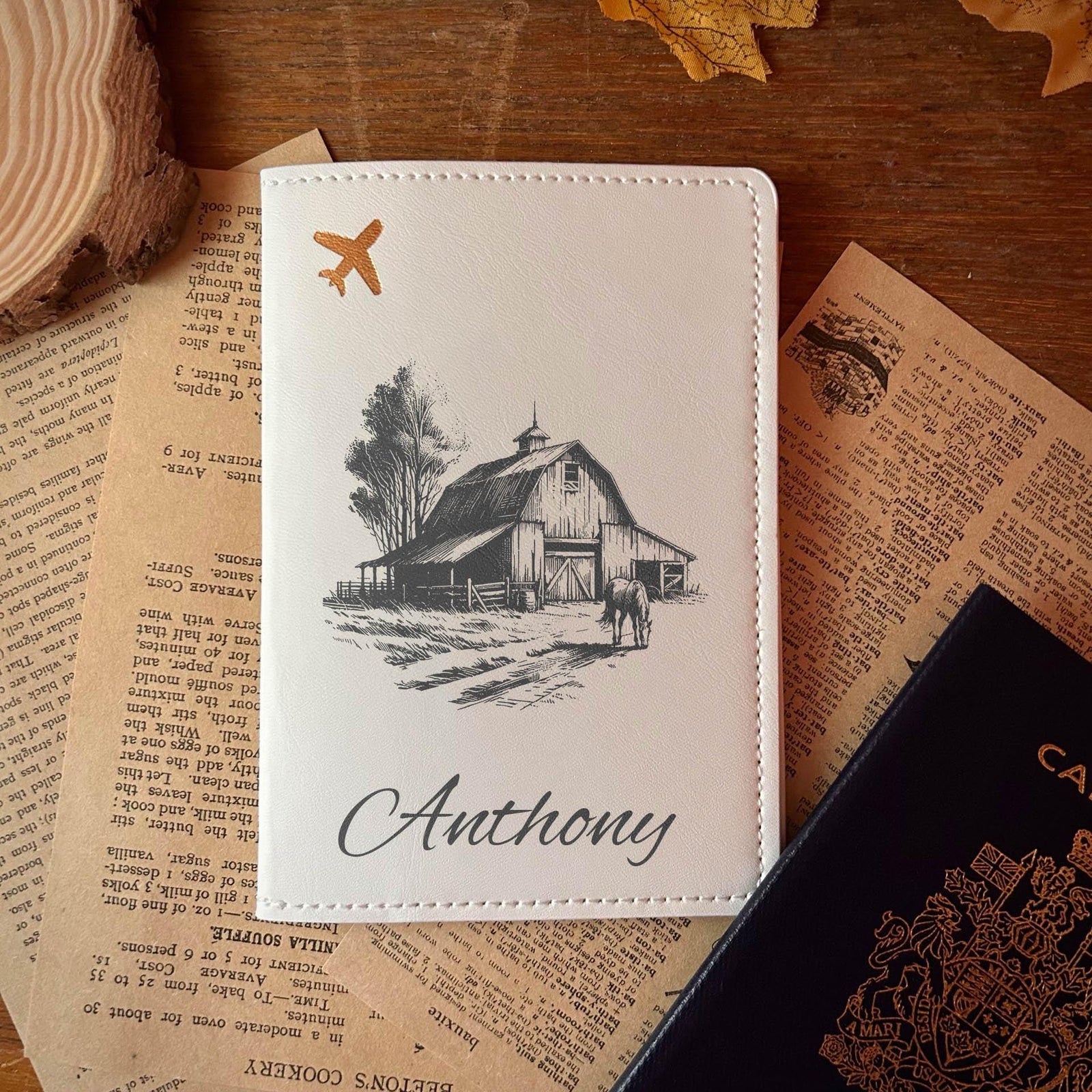 Barn and Horse Passport Cover – Design #6