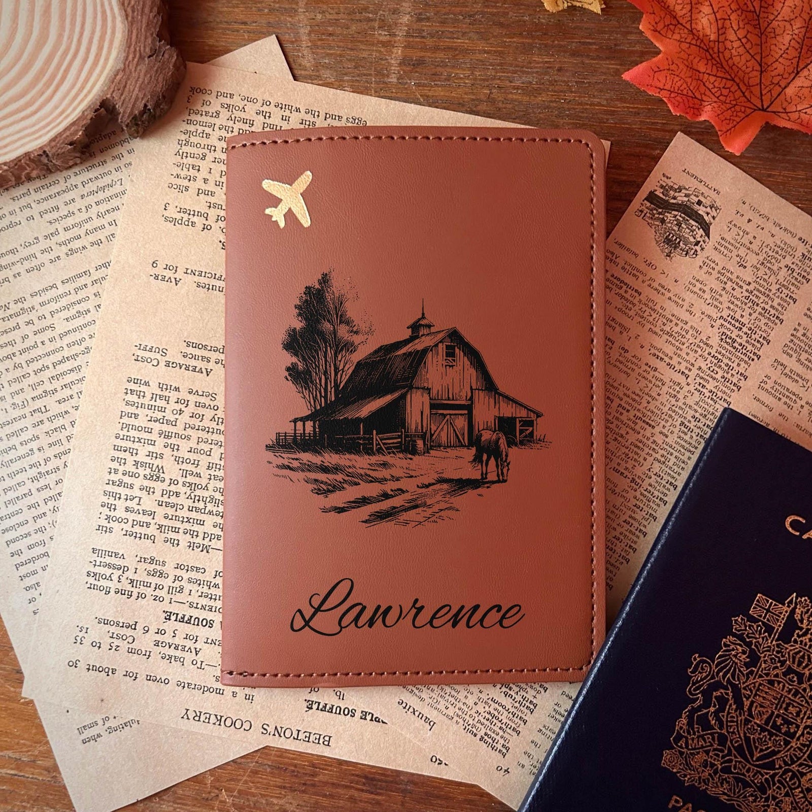 Barn and Horse Passport Cover – Design #6