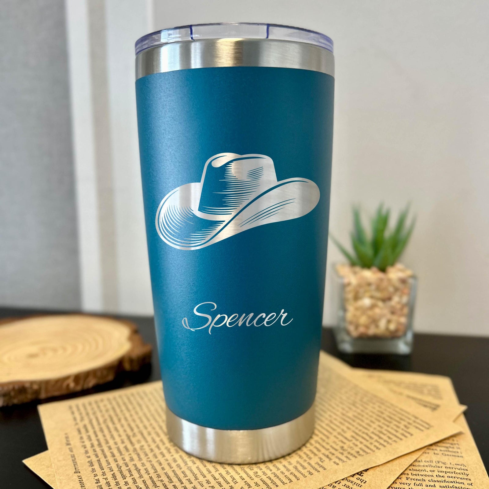 Cowboy Hat 20oz Engraved Tumbler