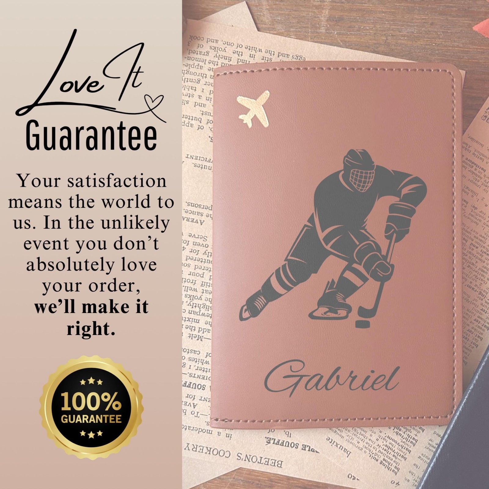 Hockey Player Passport Cover – Design #16