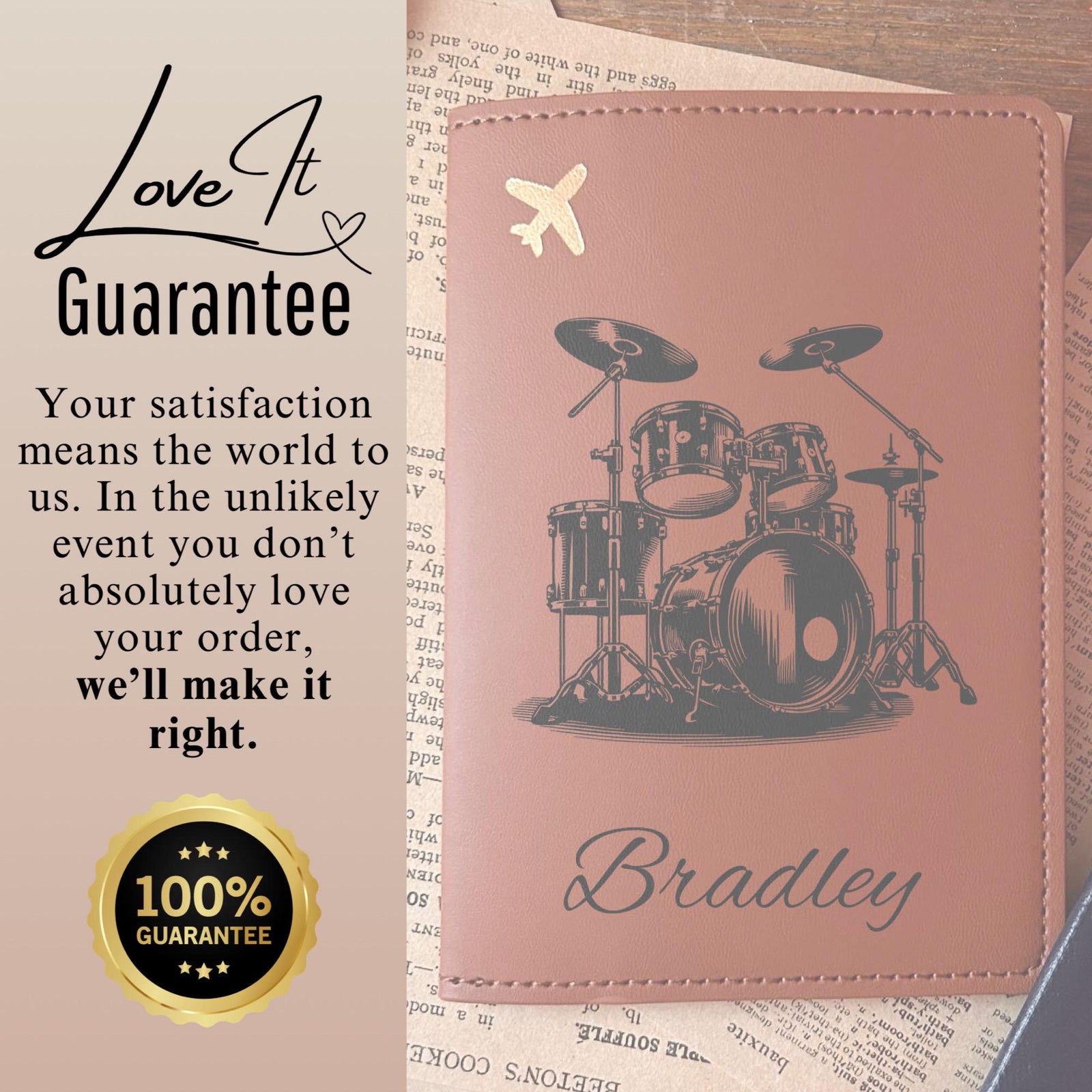 Drum Set Passport Cover – Design #12