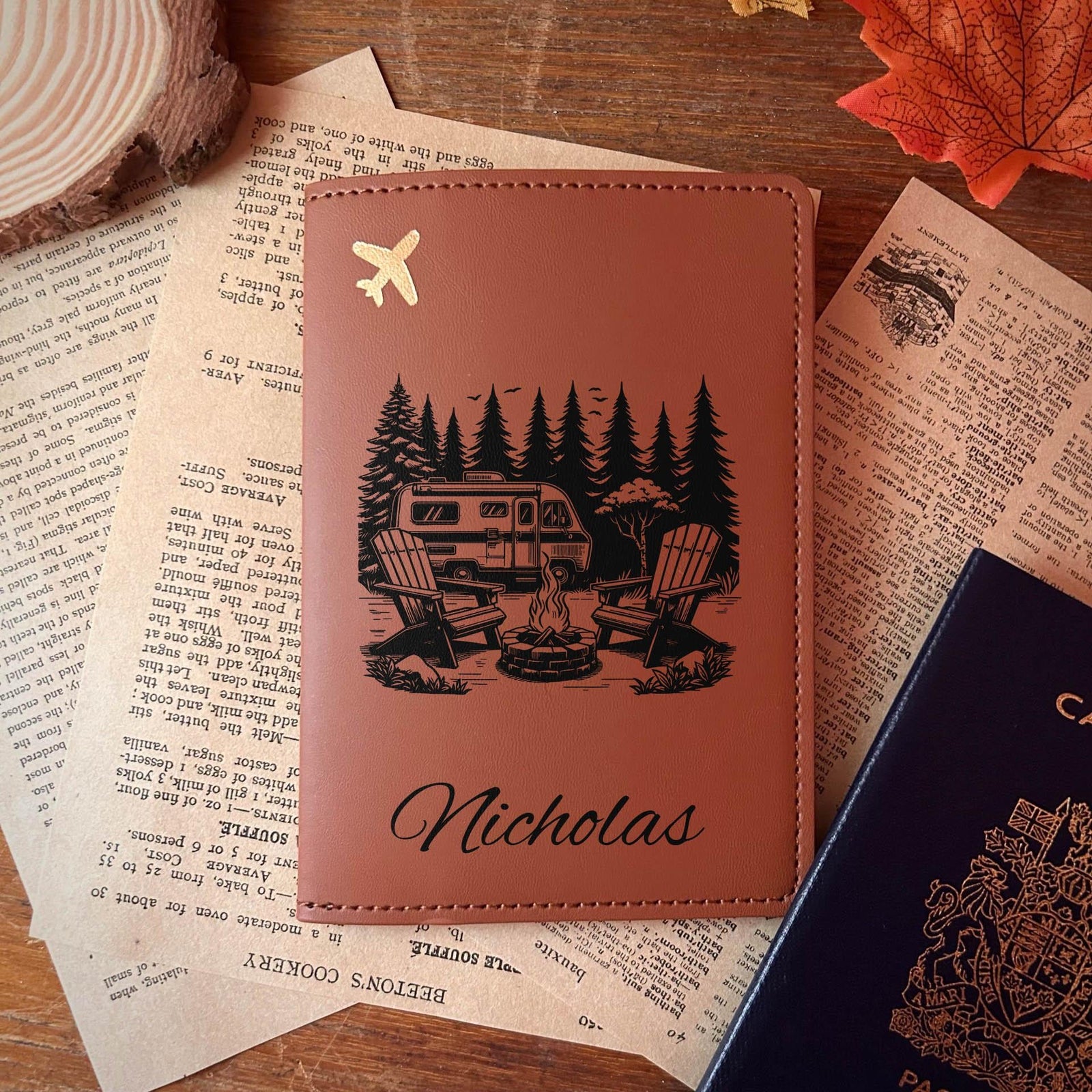 Camping Passport Cover – Design #9