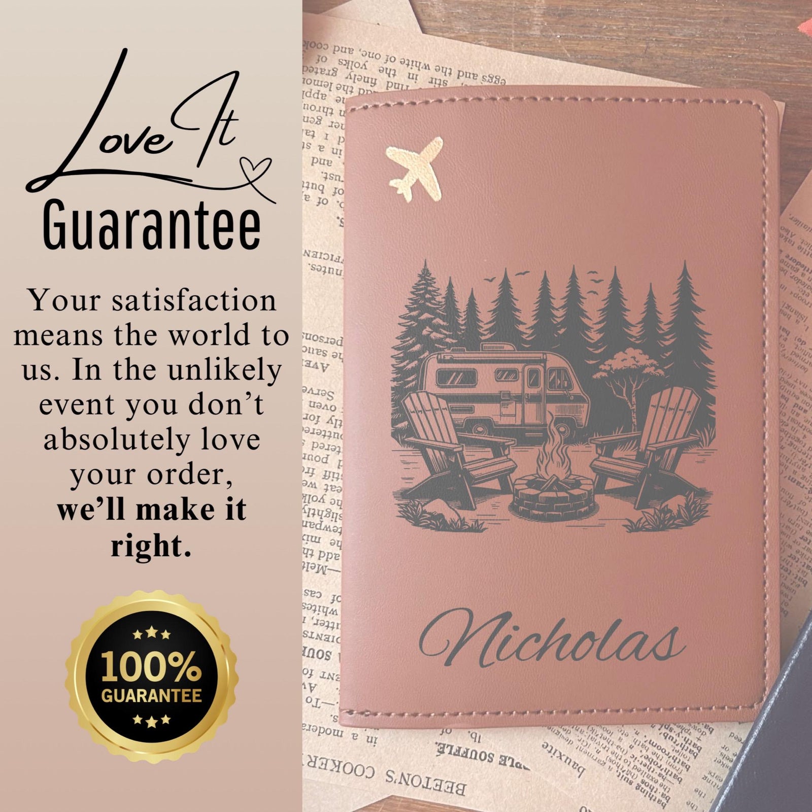 Camping Passport Cover – Design #9