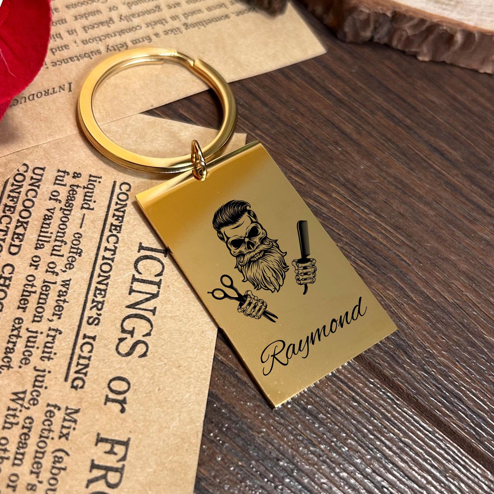 Barber Keychain Stainless Steel